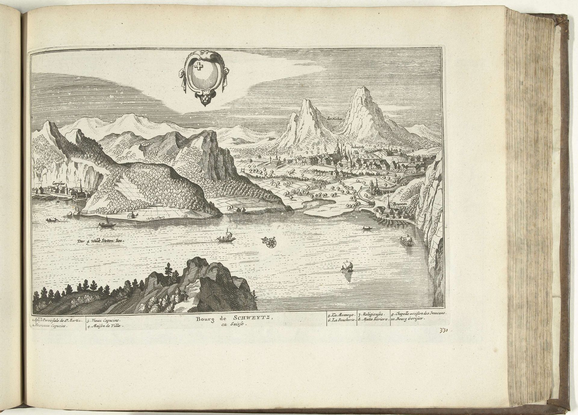 Gezicht op Schwyz, 1726 by Anonymous