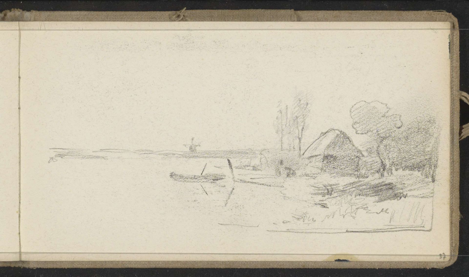 Boerderij aan een waterkant by Willem Cornelis Rip