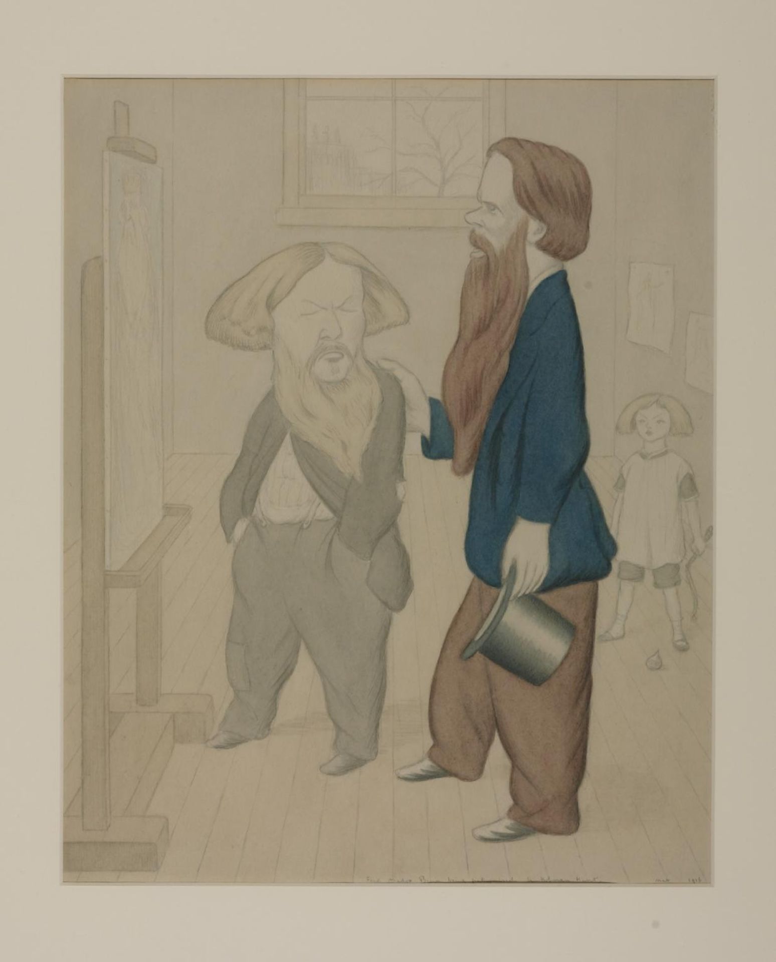 Ford Madox Brown being Patronized by Holman Hunt - Sir Max Beerbohm ...