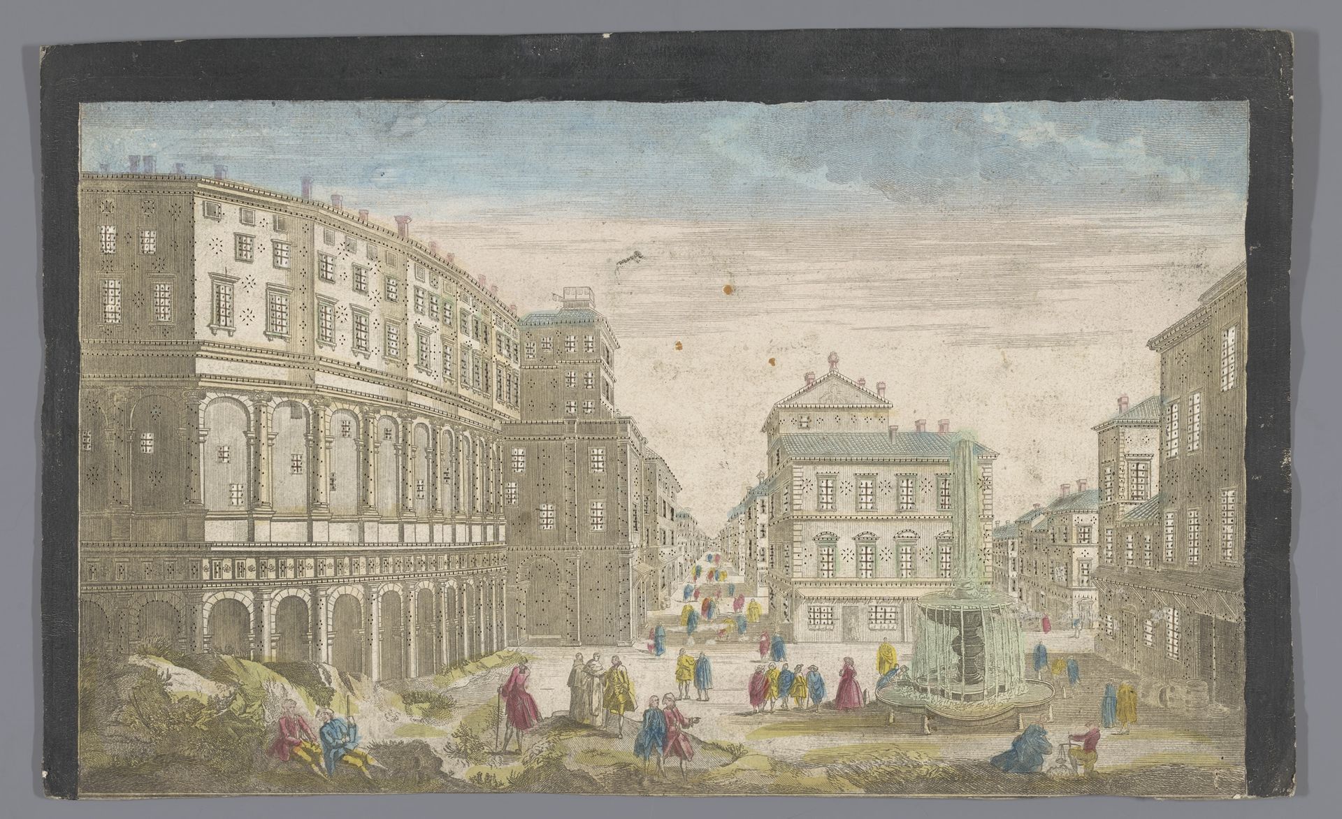 Gezicht op het Theater van Marcellus te Rome by Jean-François Daumont