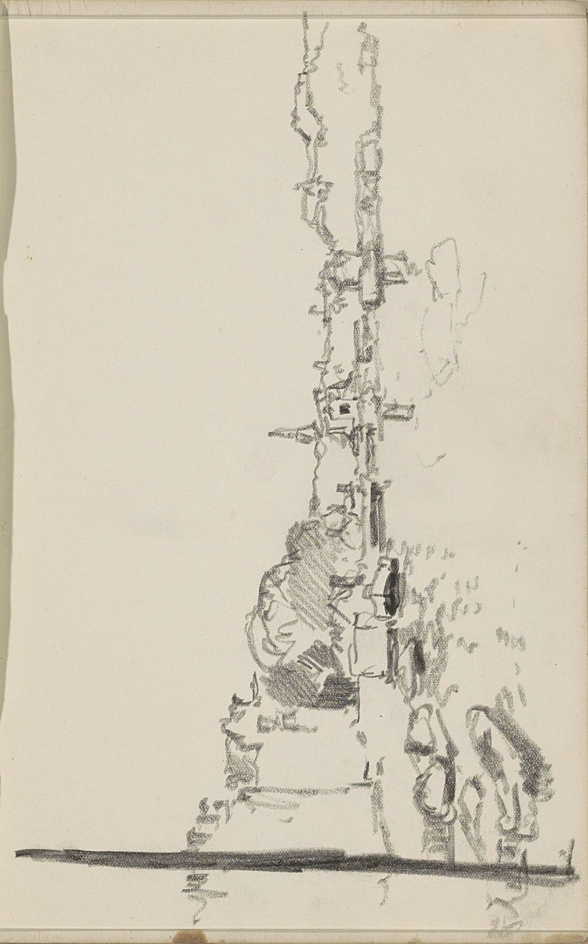 Gezicht op een stad aan het water by Cornelis Vreedenburgh