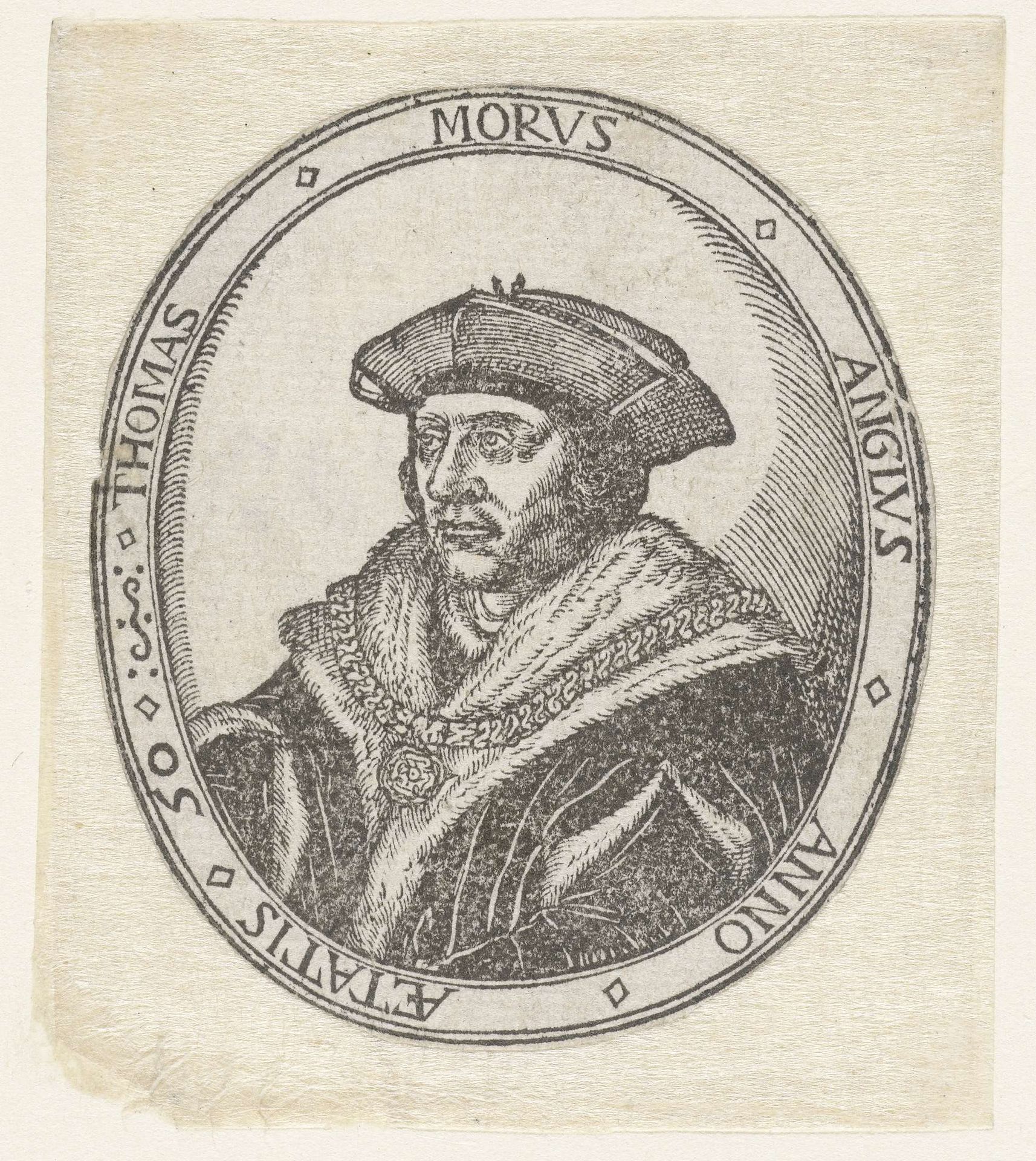 Portret van Thomas More by Hans (II) Holbein