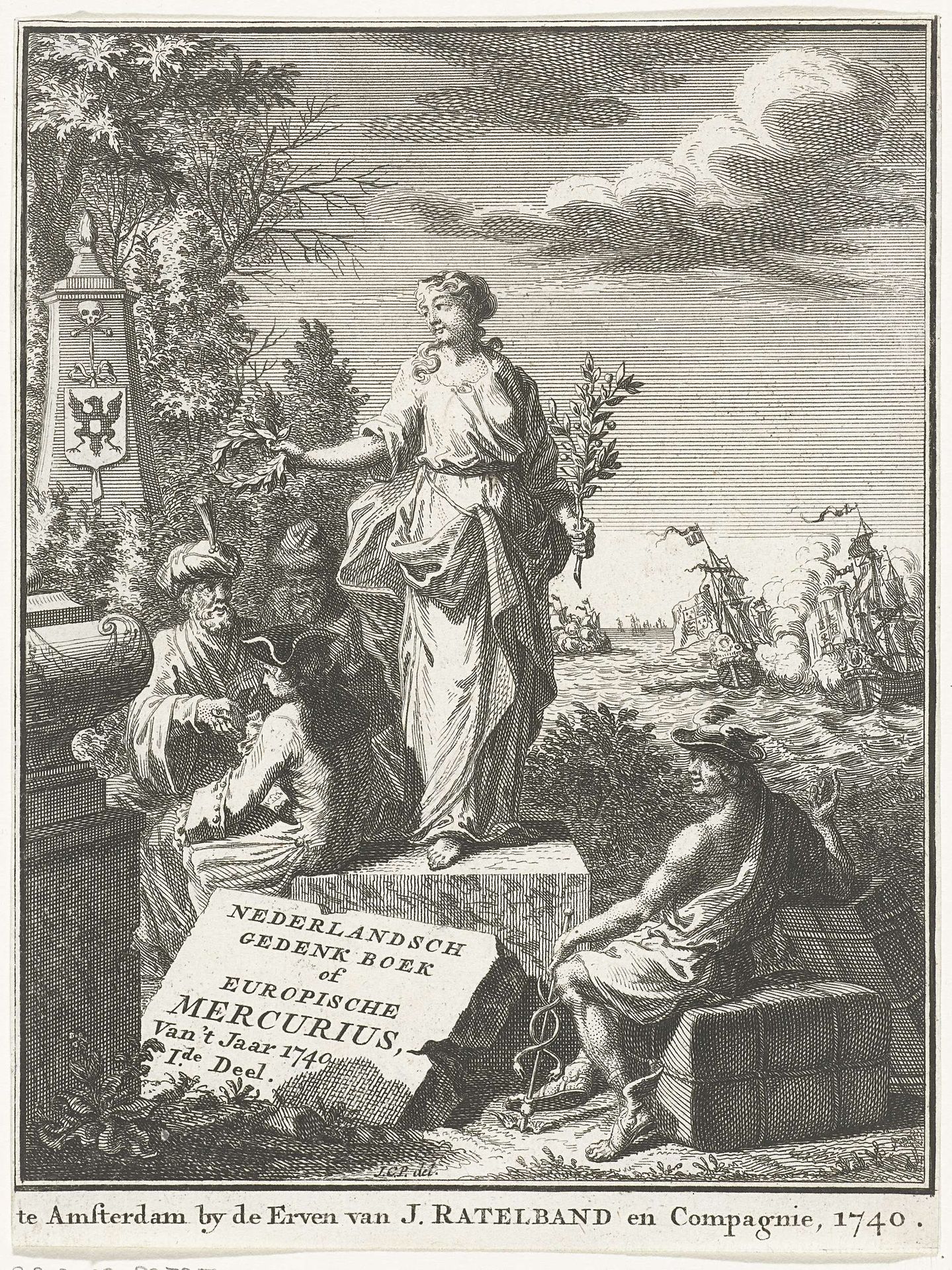 Titelpagina voor de Europische Mercurius van 1740 by Anonymous