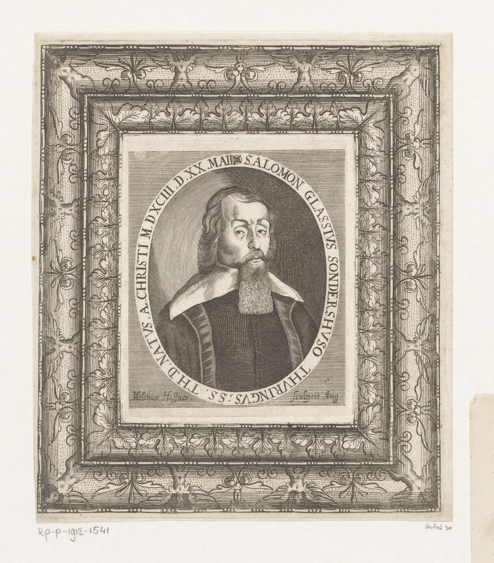 Portret van Salomon Glass by Melchior (II) Hafner