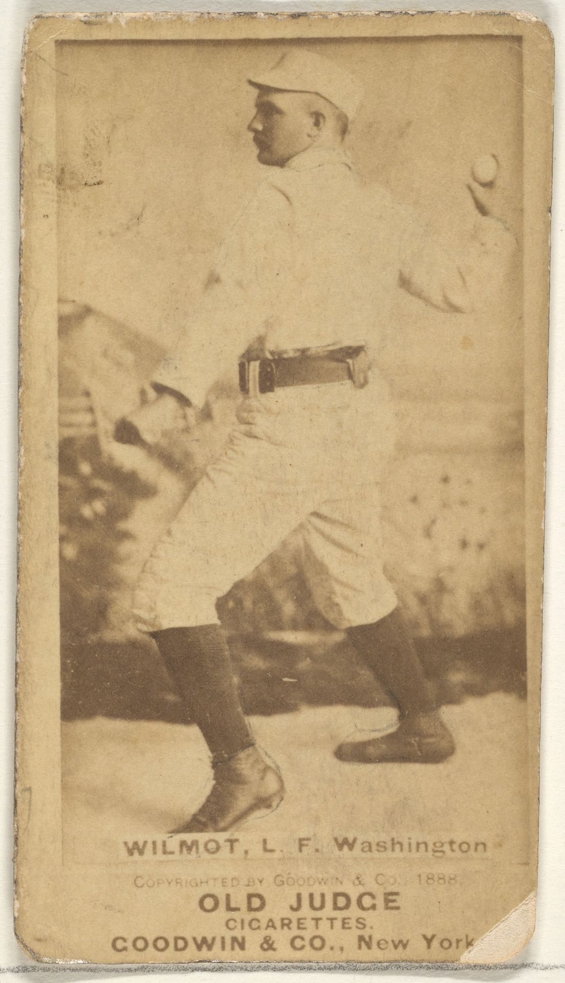 Walter Robert "Walt" Wilmot, Left Field, Washington Nationals, from the Old Judge series (N172) for Old Judge Cigarettes by Goodwin & Company