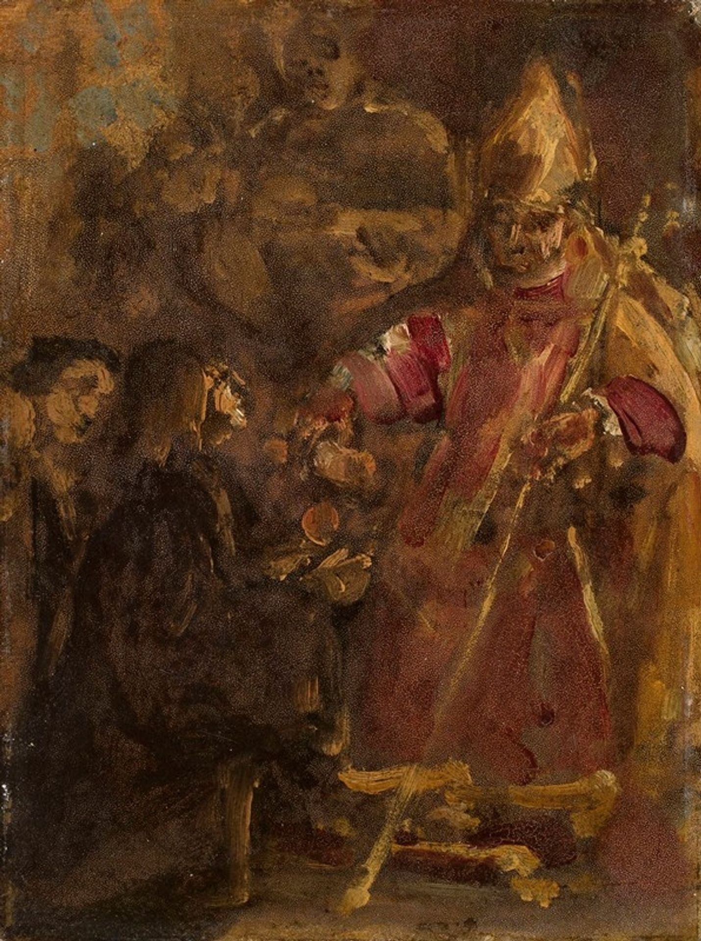 Bishop Lubrański establishes the Ecclesiastical Academy in Poznań, sketch by Jan Matejko