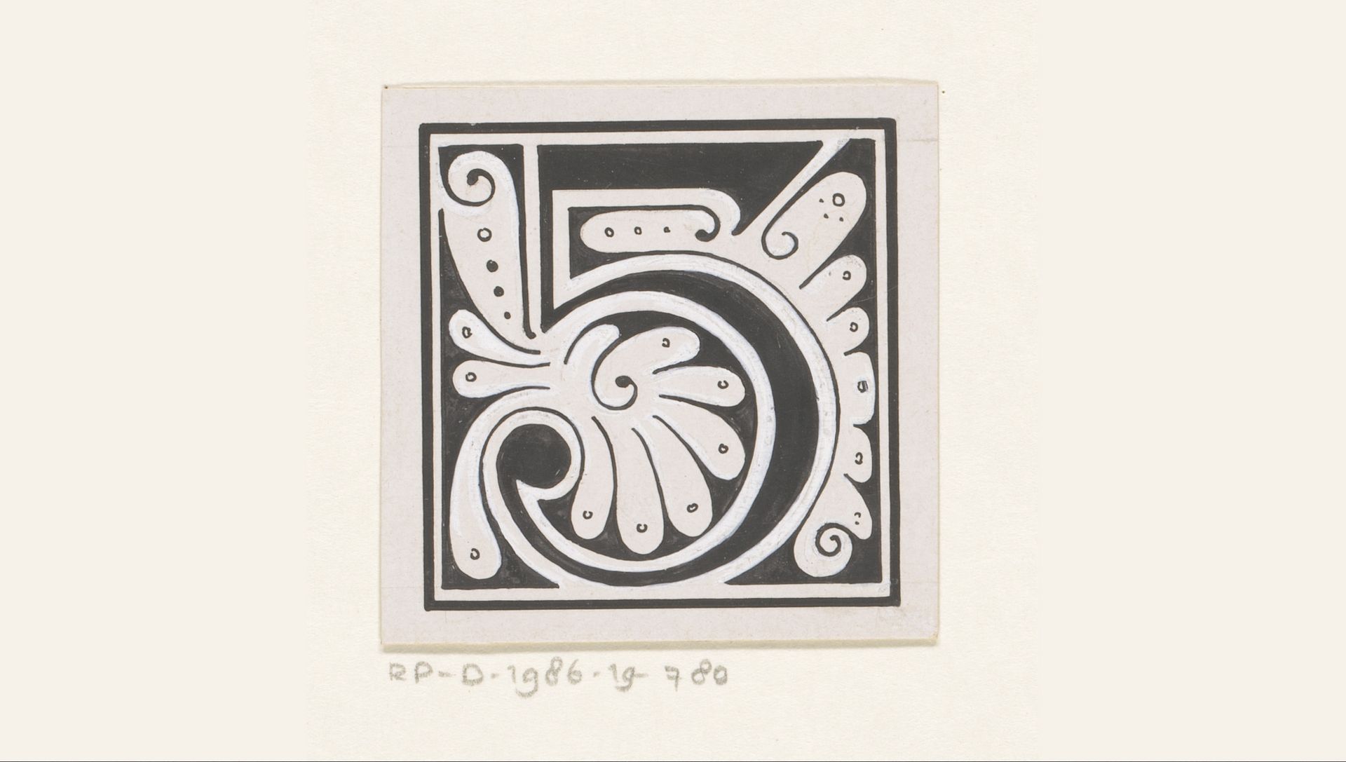 Getal 5 by Reinier Willem Petrus de (1874-1952) Vries