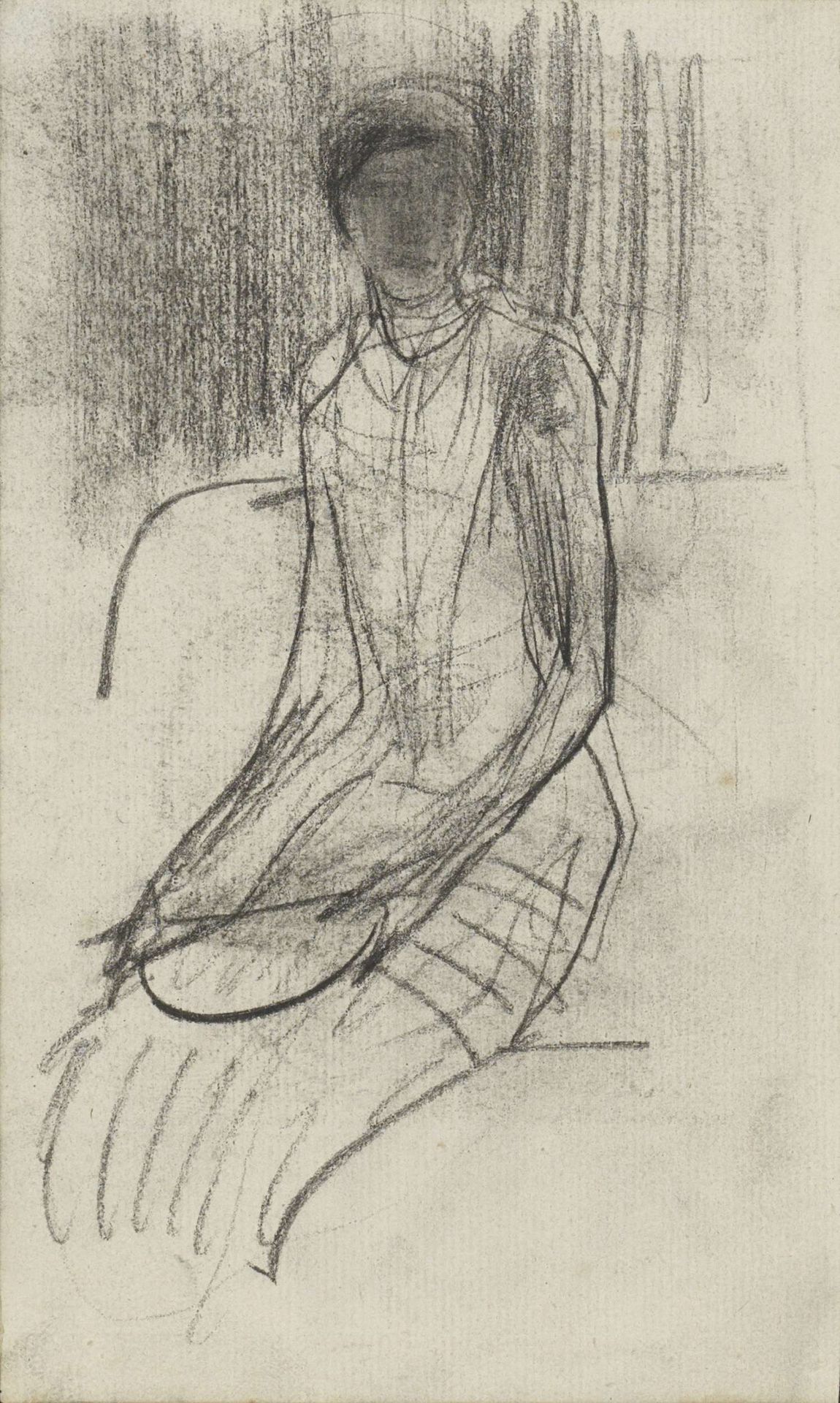Vrouw op een bank by George Hendrik Breitner