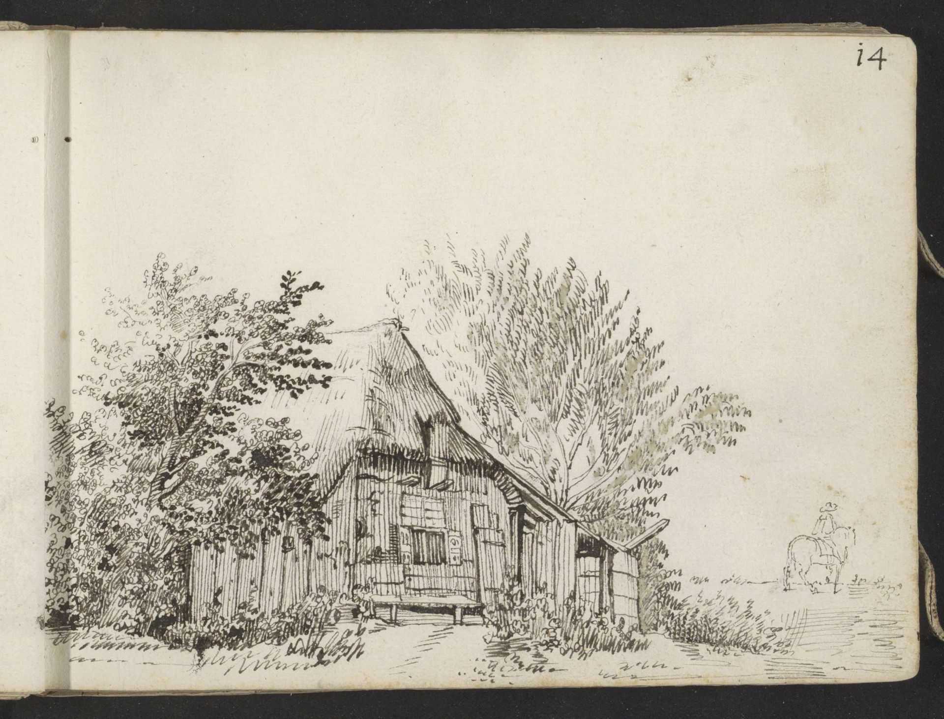 Boerenwoning buiten Zwolle by Gerard ter (II) Borch