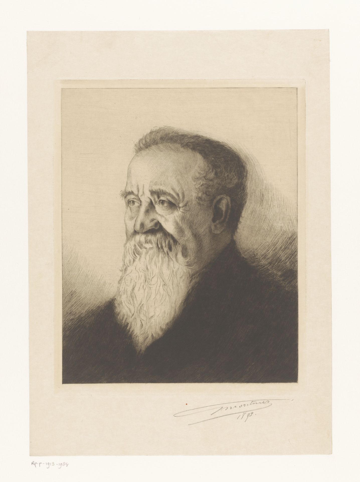 Portret van een onbekende man by Georges Montenez