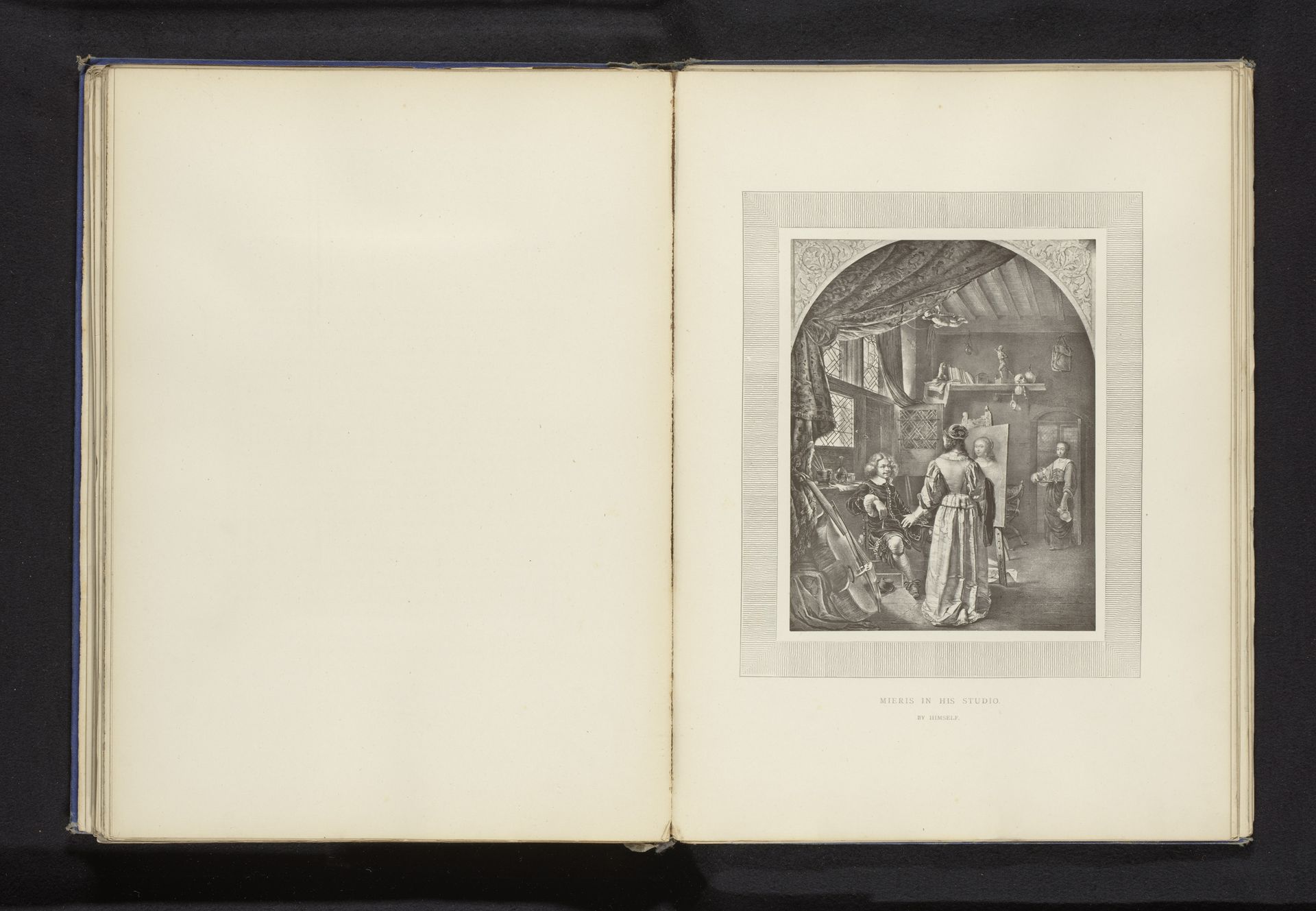 Reproductie van een prent van een geschilderd zelfportret van Frans van Mieris I by Anonymous