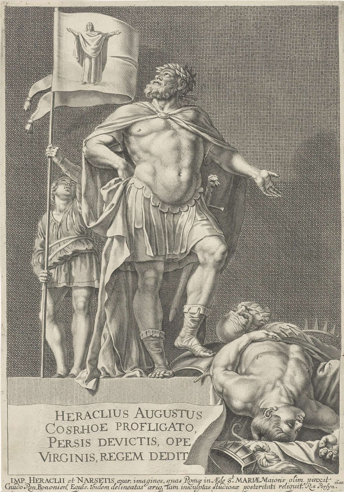 Keizer Heraclius en koning Chosroës II by Reinier van Persijn