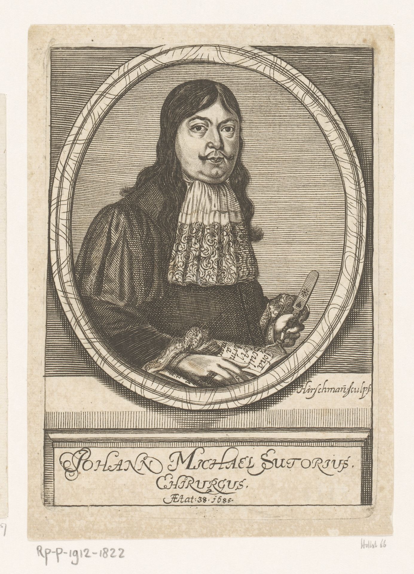 Portret van Johann Michael Sutorius op 38-jarige leeftijd - Thomas ...