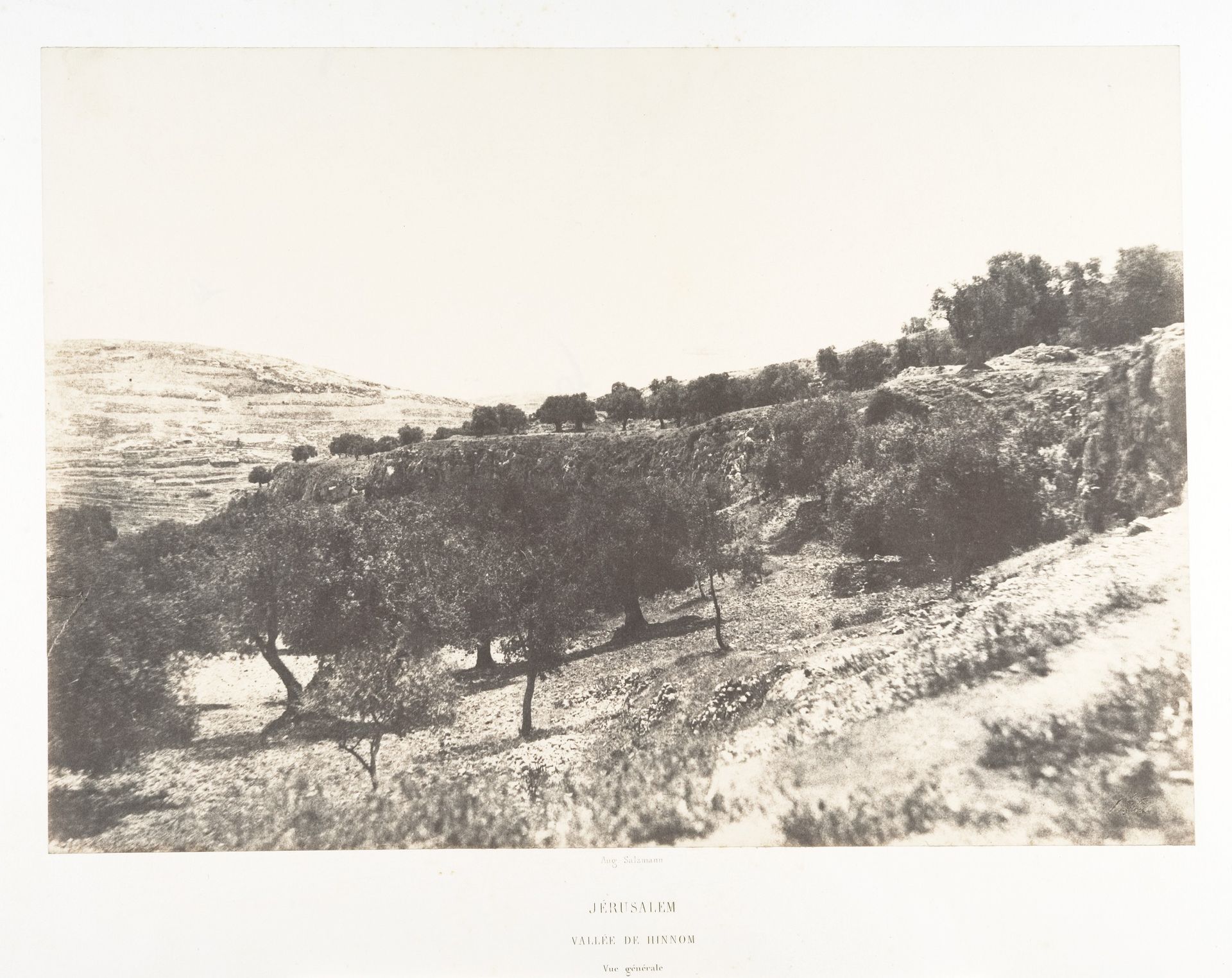 Jérusalem, Vue générale de la Vallée de Hinnom by Auguste Salzmann