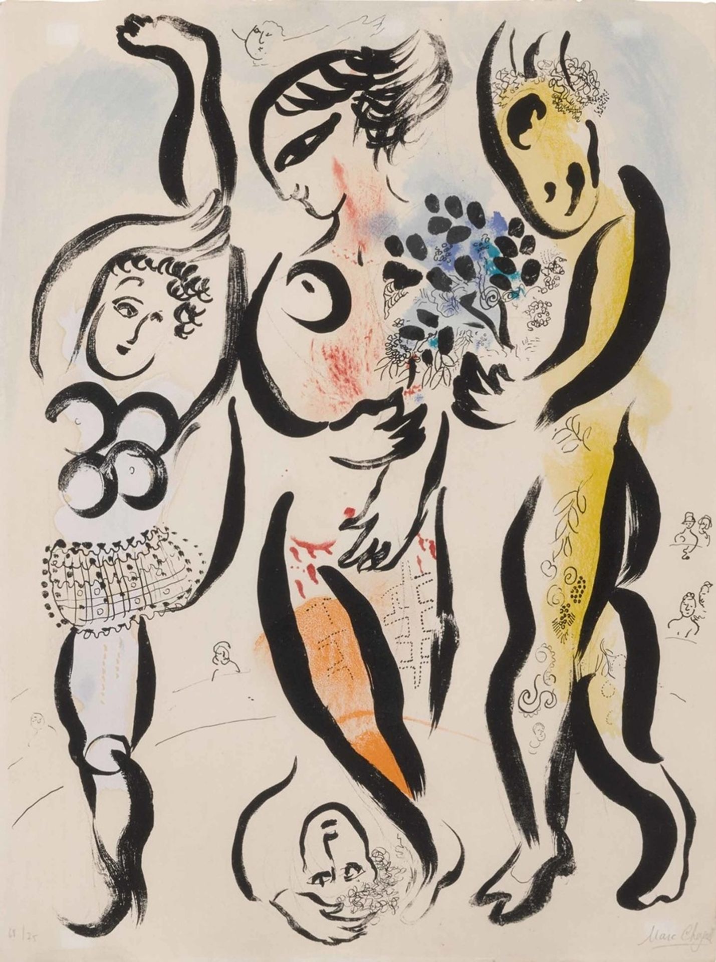 The Three Acrobats by Marc Chagall
