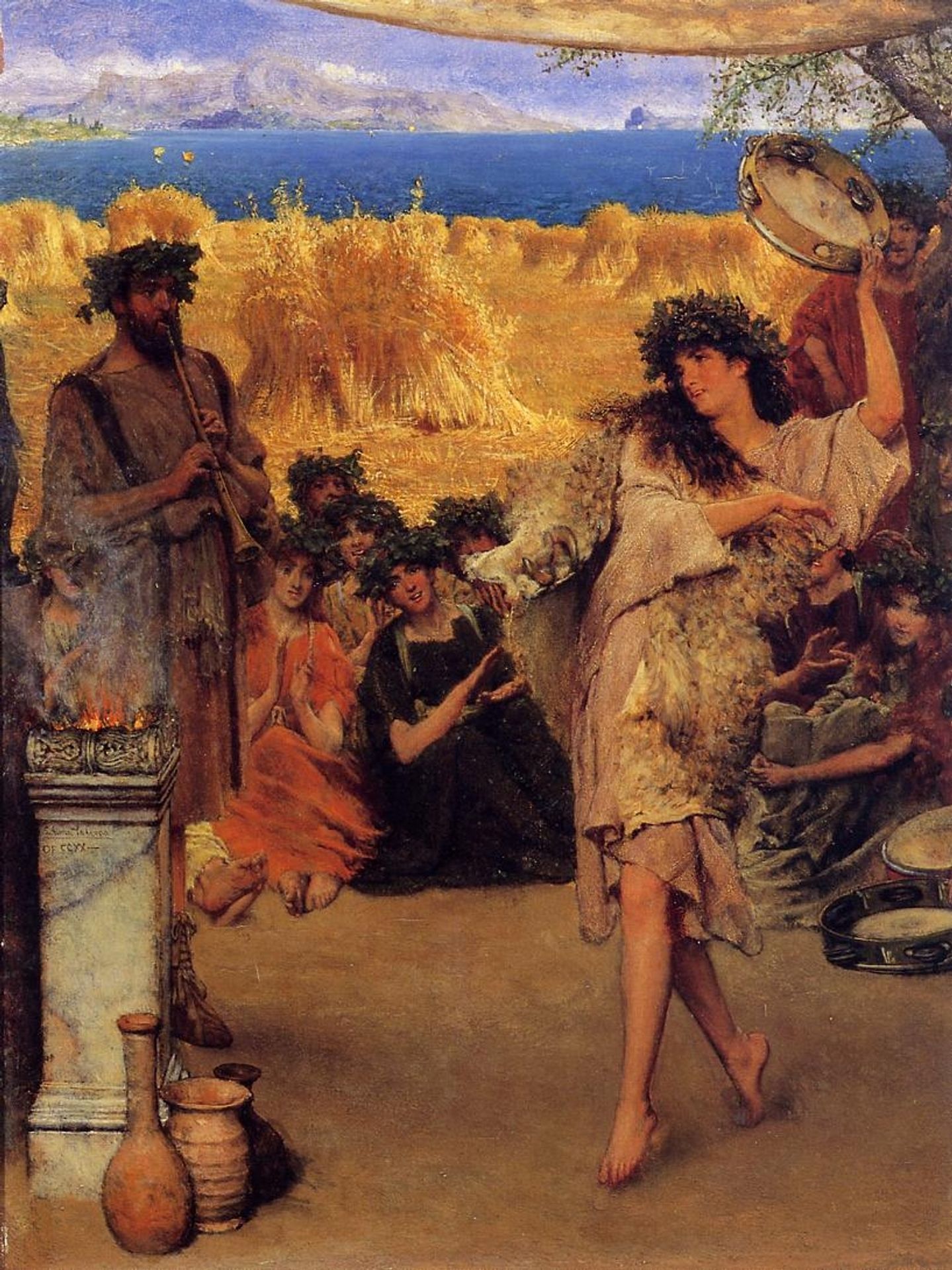 A Harvest Festival (A Dancing Bacchante at Harvest Time) by Lawrence Alma-Tadema