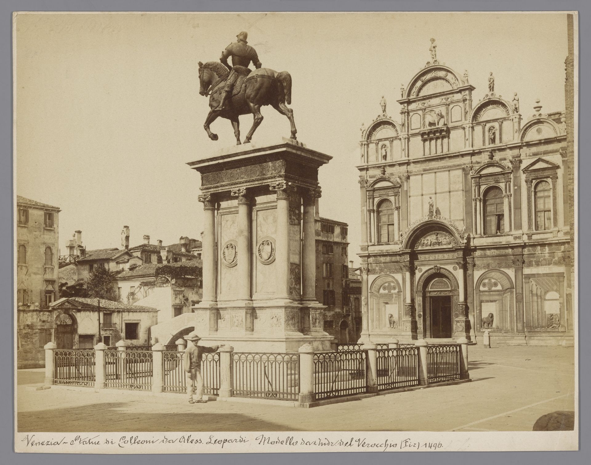 Ruiterstandbeeld van Bartolomeo Colleoni door Andrea del Verocchio te Venetië by Anonymous