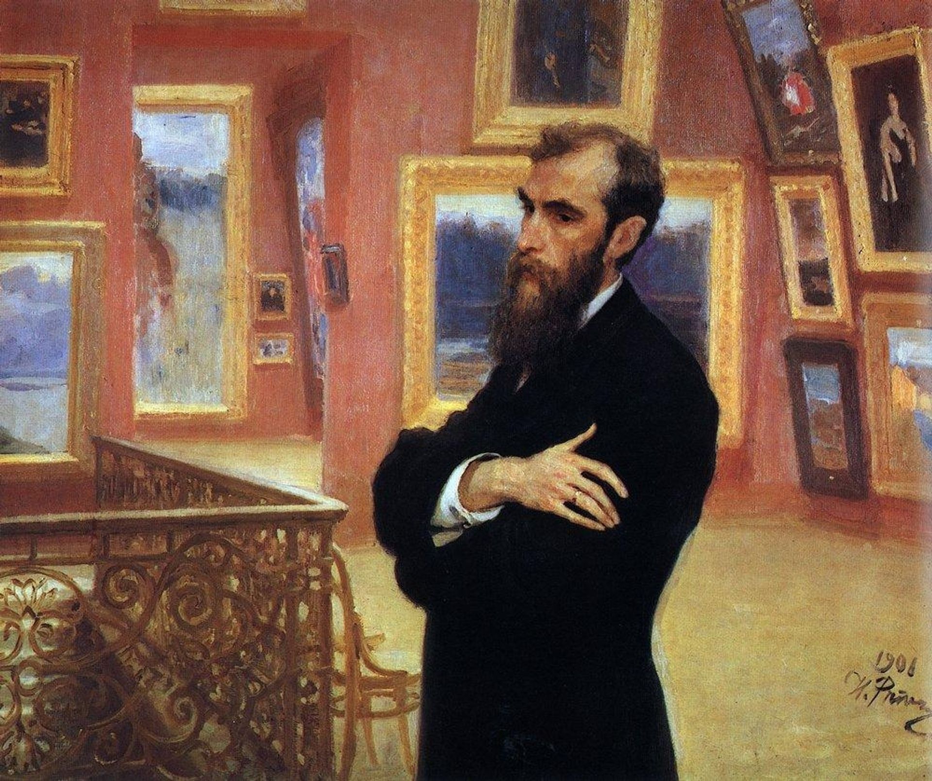 Portrait of Pavel Tretyakov, Founder of the Tretyakov Gallery by Ilya Repin