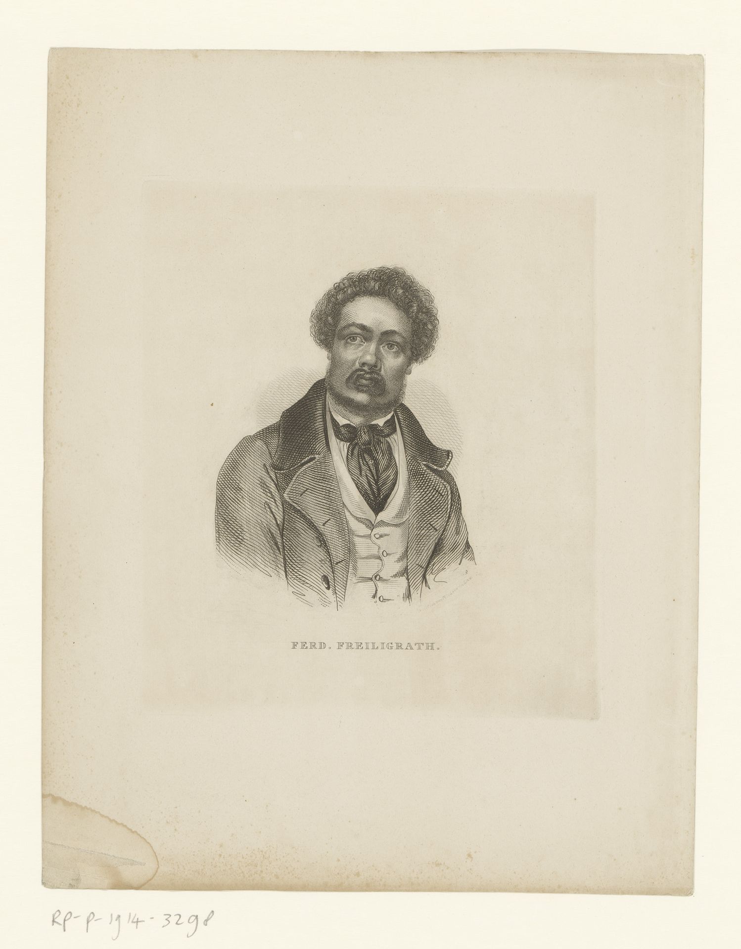 Portret van Ferdinand Freiligrath by F. Richter