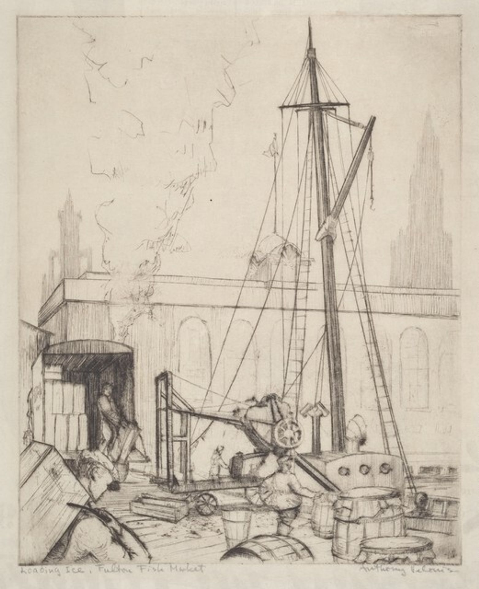 Loading Ice, Fulton Fish Market by Anthony Velonis