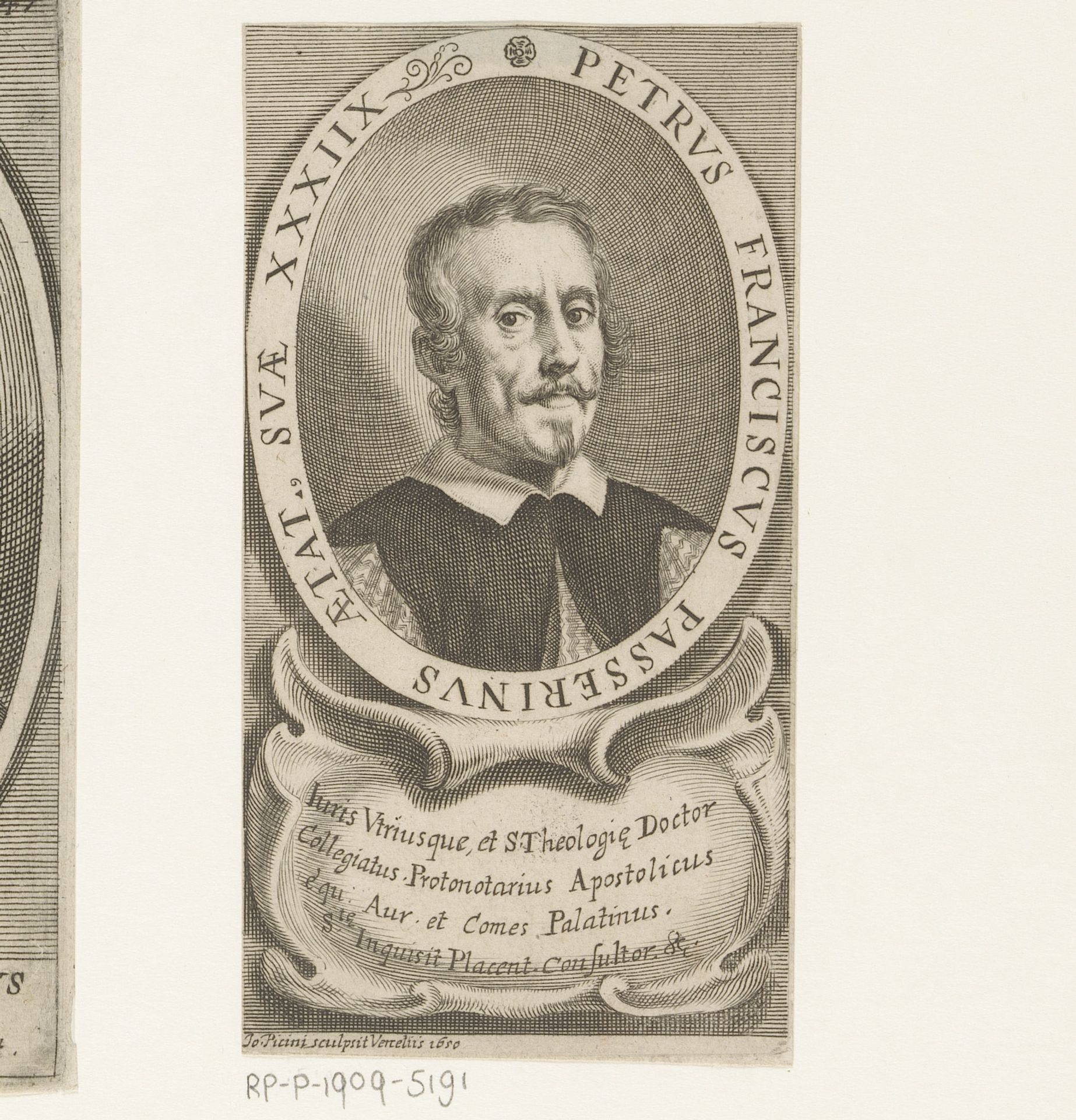 Portret van geestelijke Pier Francesco Passerini by Giacomo Piccini