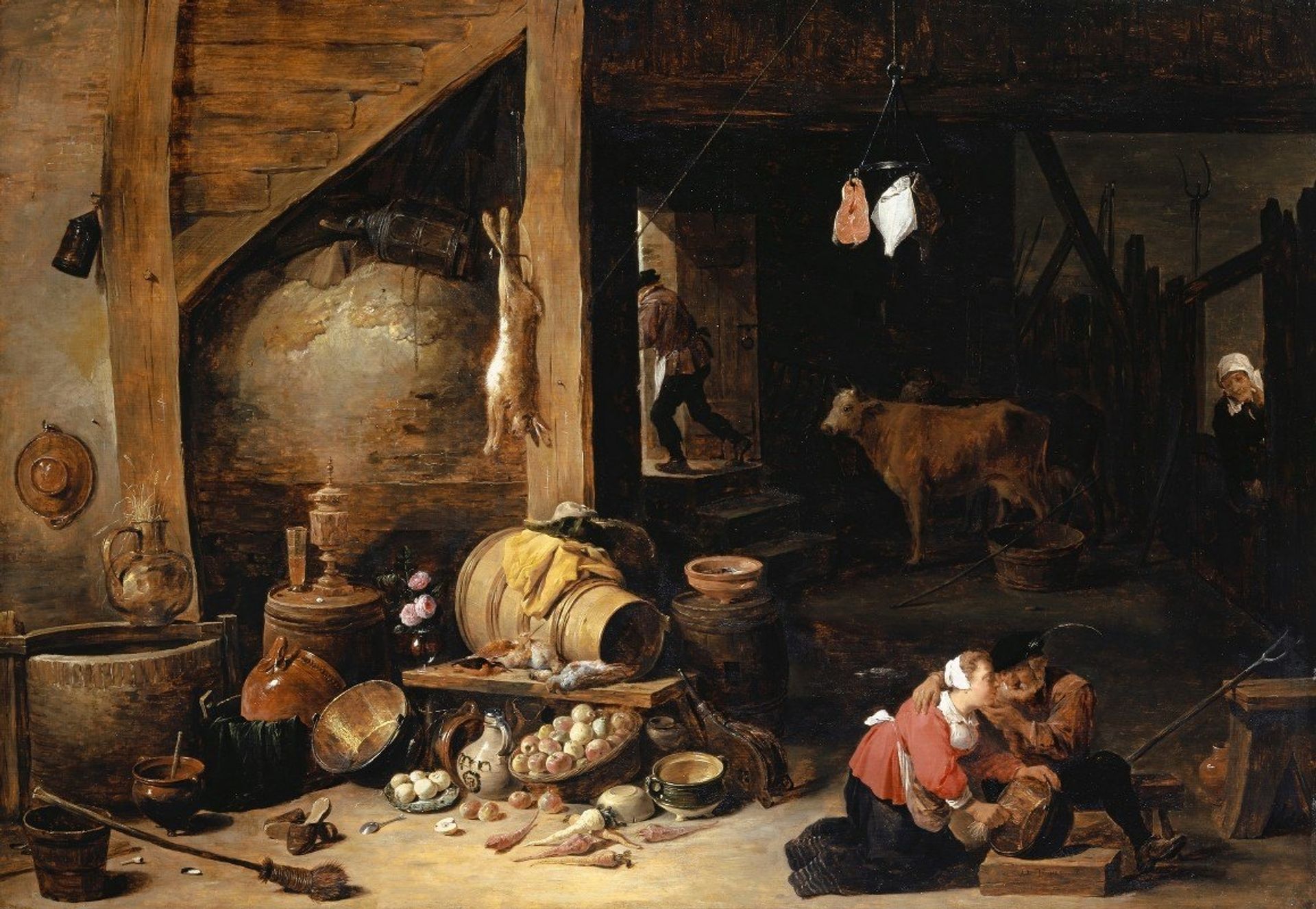 In the Stable by David Teniers The Younger
