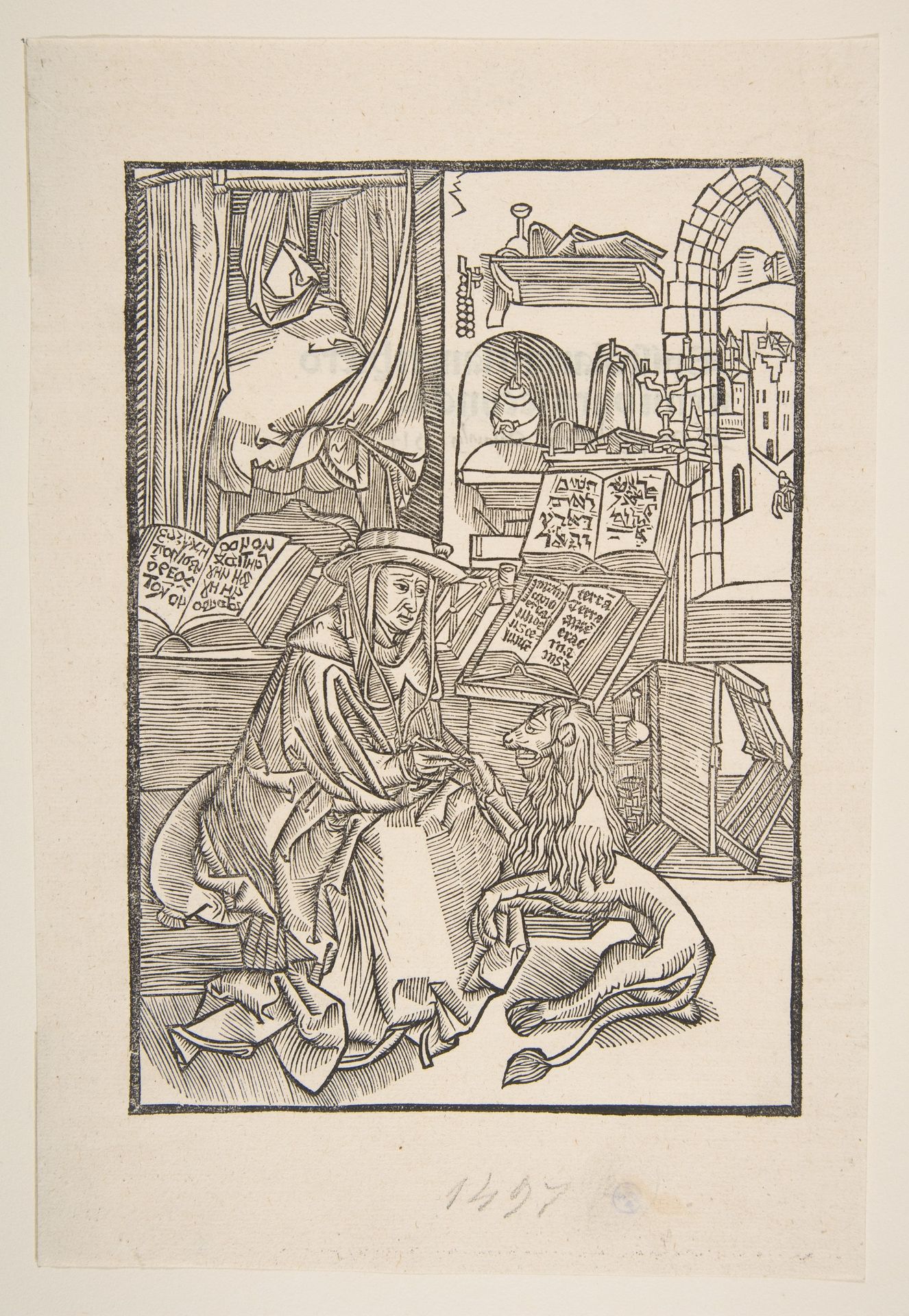 Saint Jerome exctracting a Thorn from the Lion's Foot (copy) by Albrecht Durer
