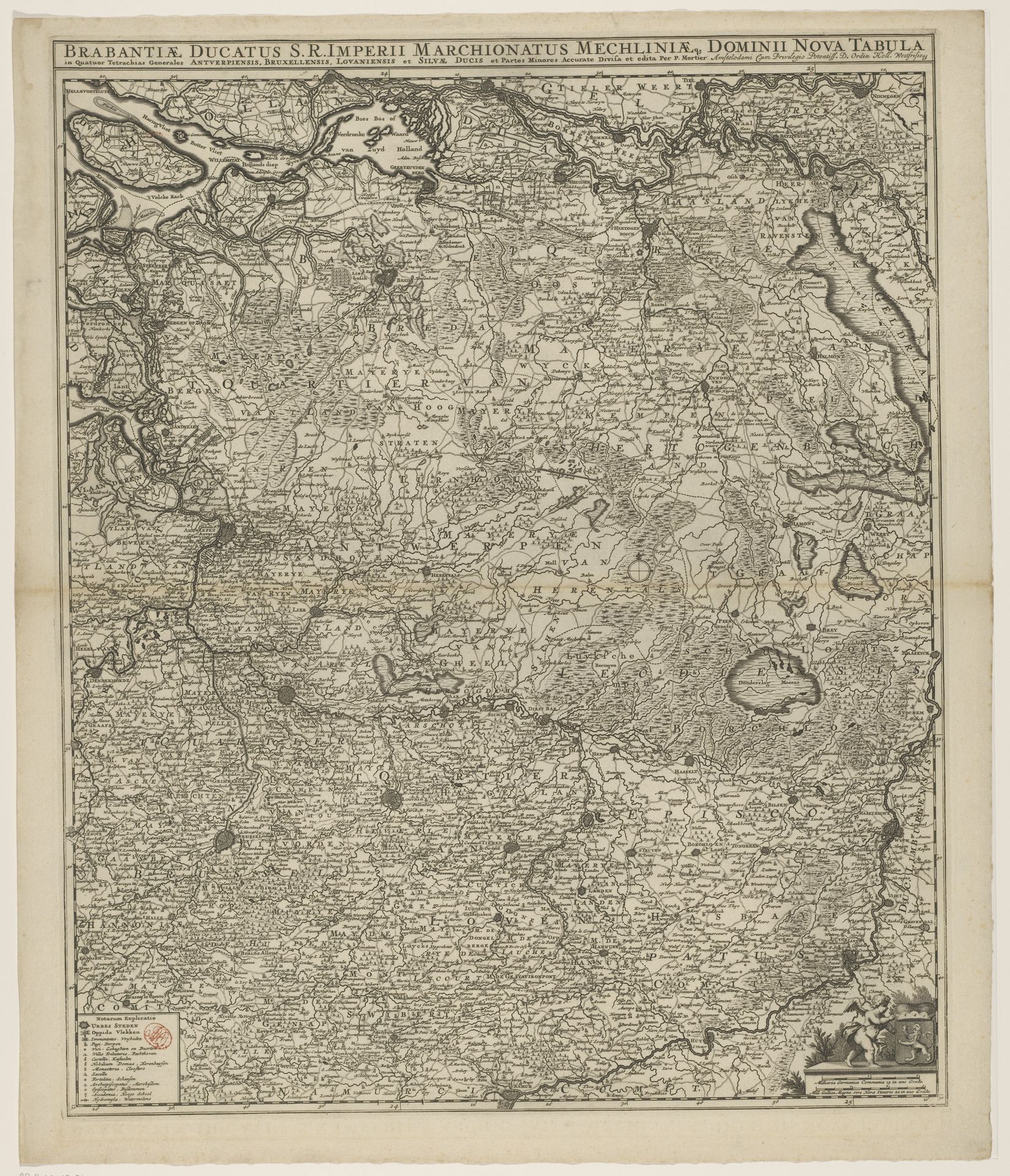 Kaart van het hertogdom Brabant by Anonymous