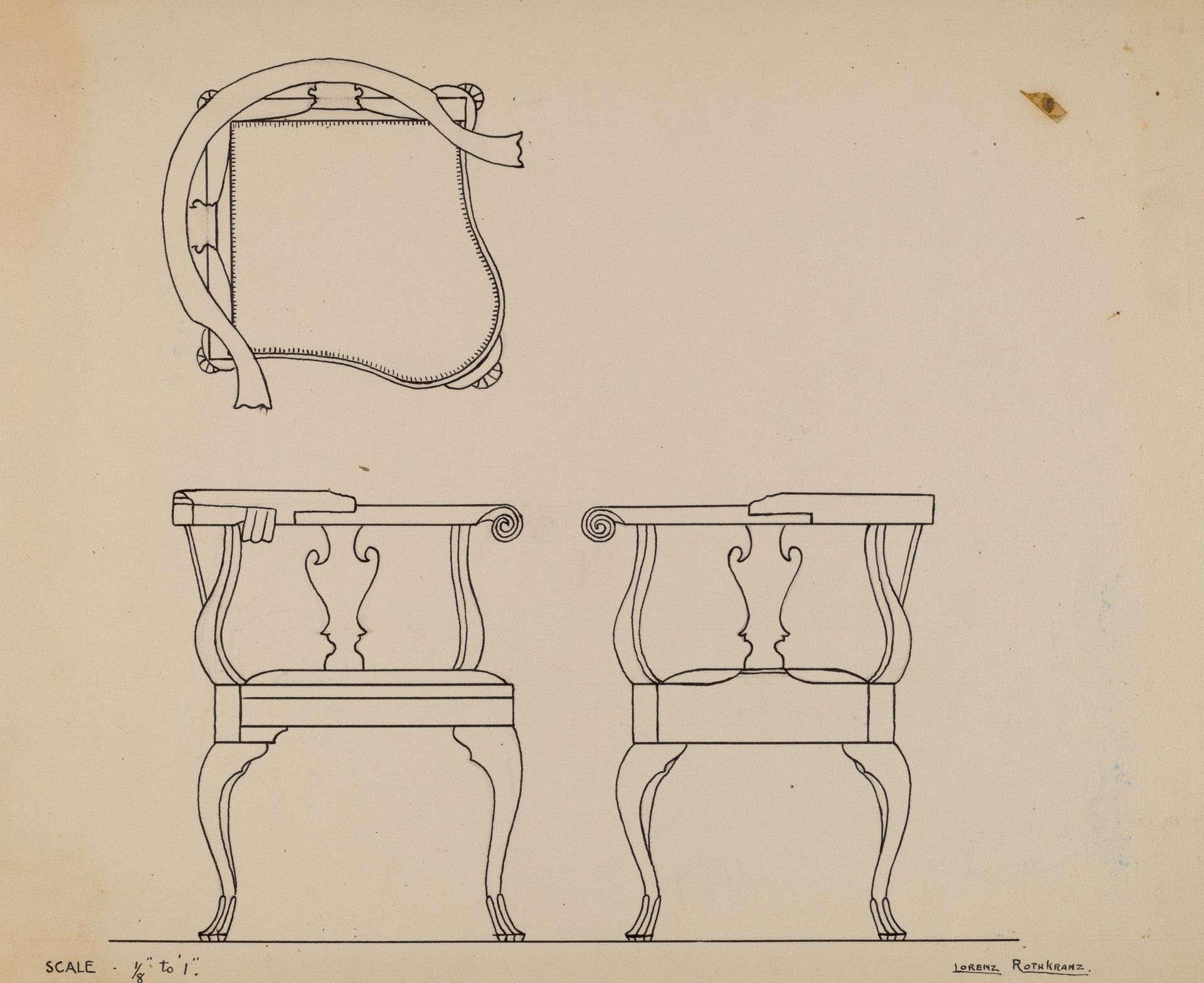 Corner chair by Lorenz Rothkranz