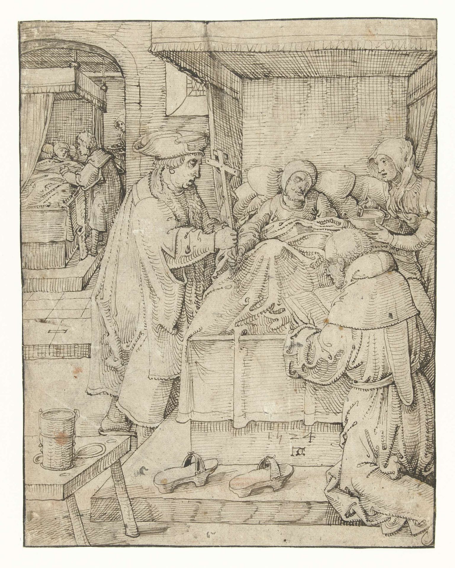 Het verzorgen van de zieken by Pieter Cornelisz Kunst