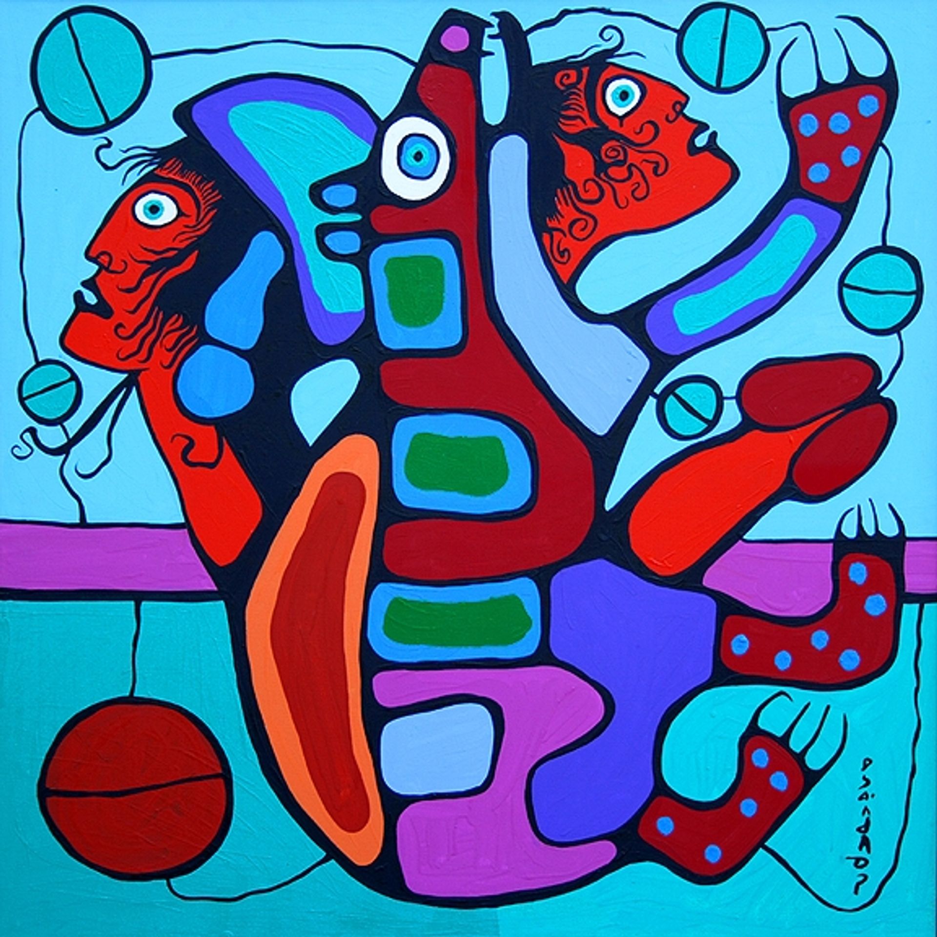 Stained Glass Effect by Norval Morrisseau