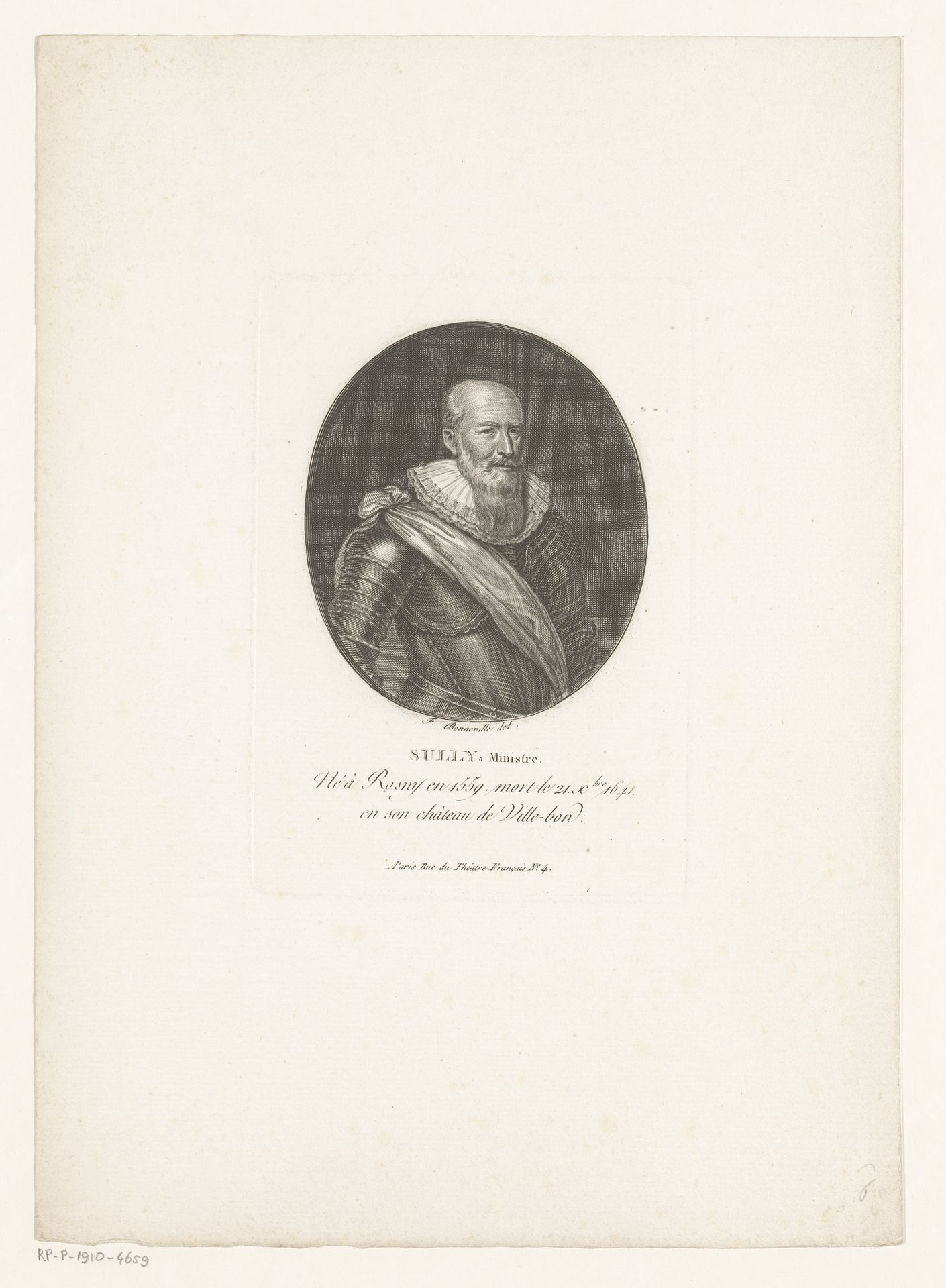 Portret van Maximilien de Bethune, hertog van Sully by François Bonneville
