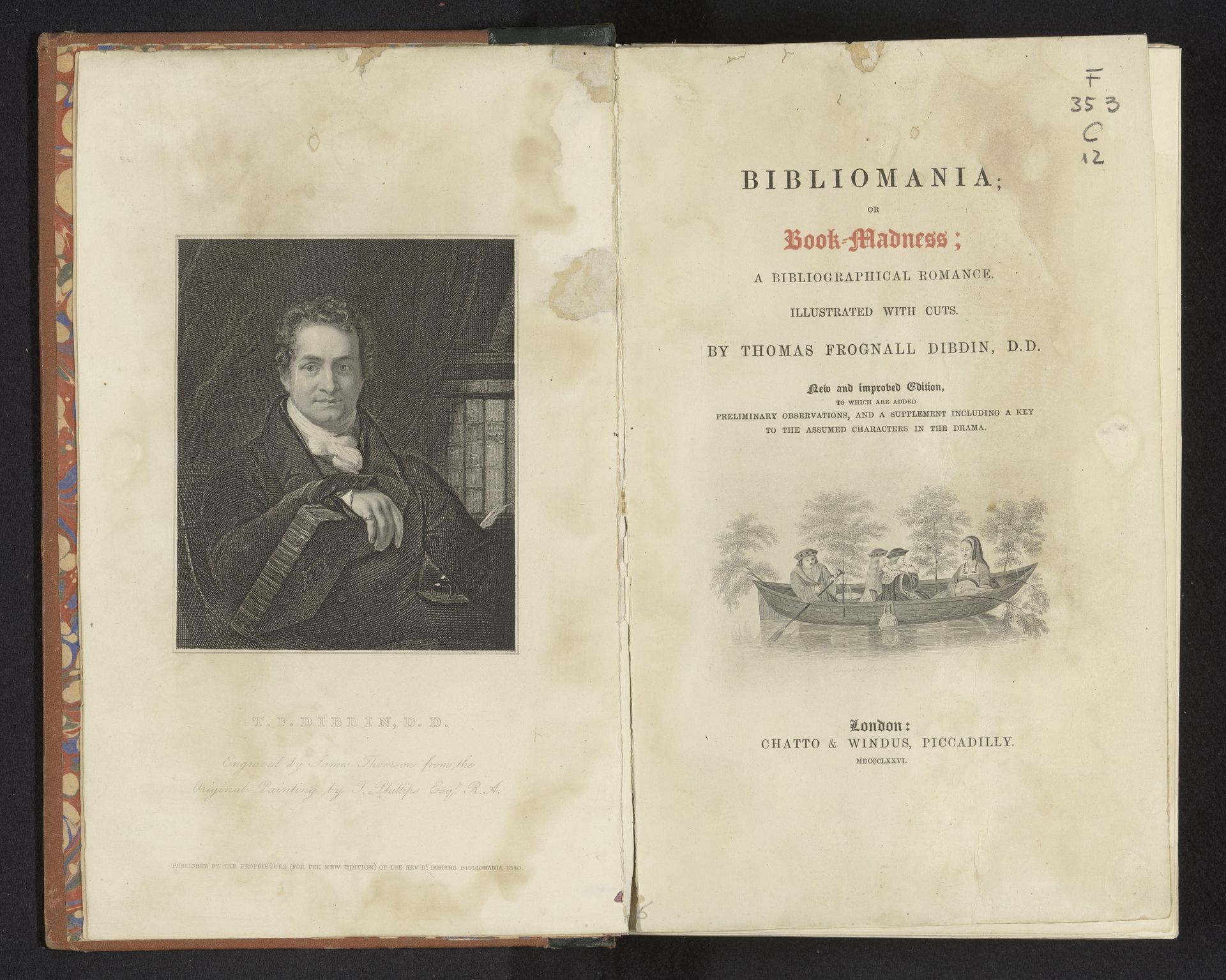 Bibliomania, or book-madness a bibliographical romance by Thomas Frognall Dibdin