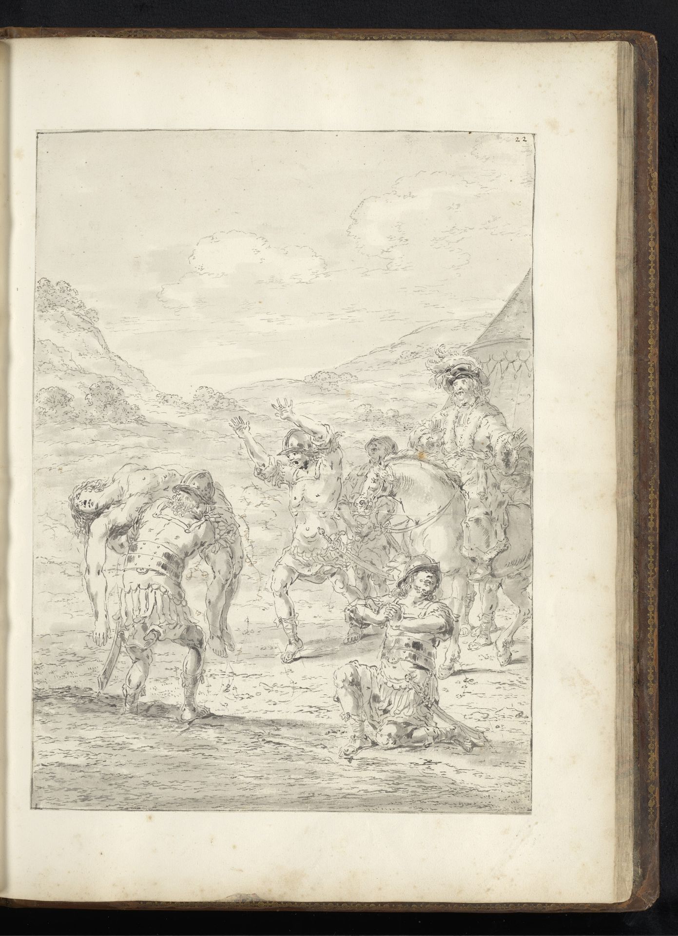 Alexander de Grote wordt uit de Cydnus gedragen by Leonaert Bramer