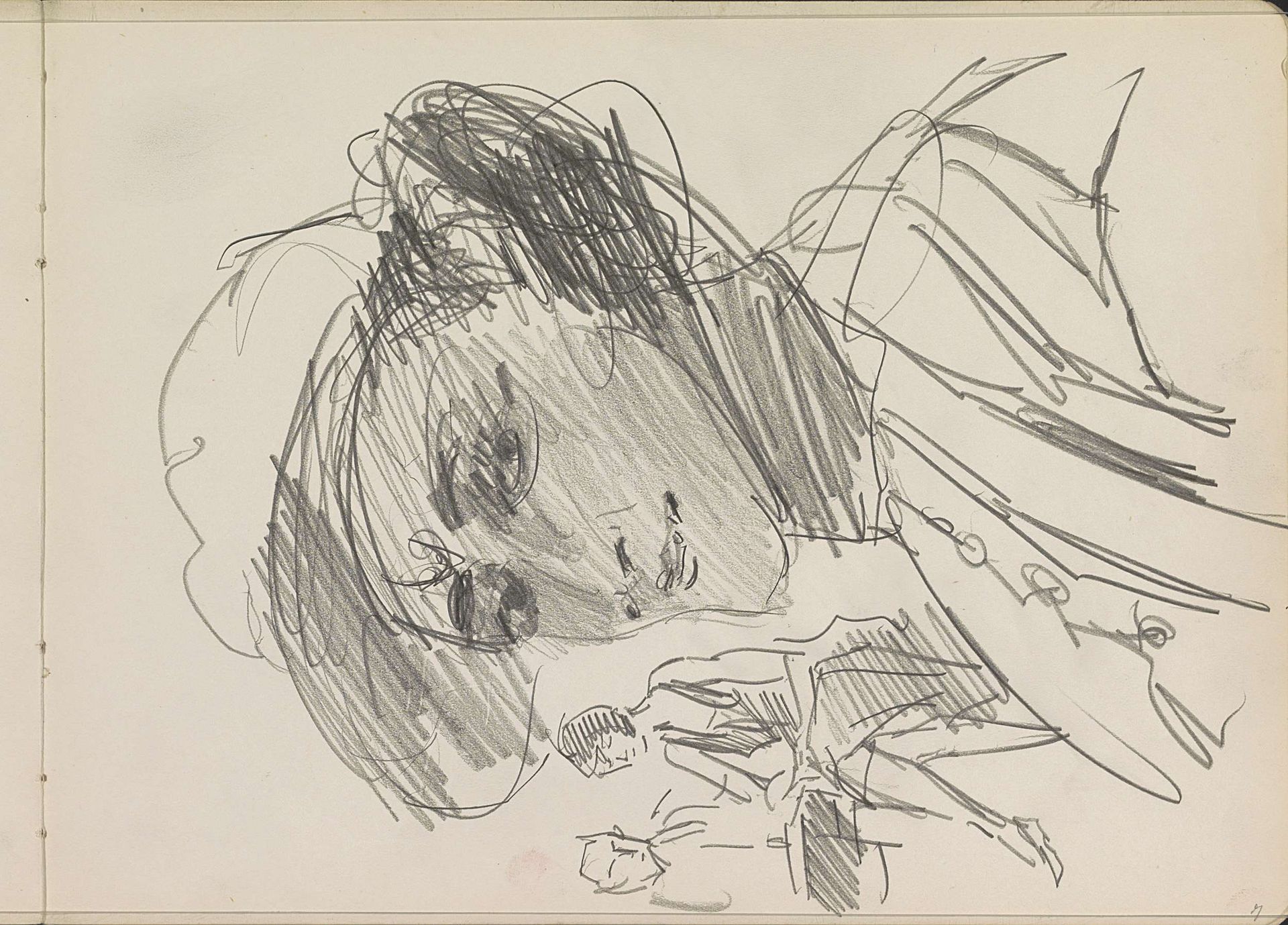 Vrouw met hoed by Isaac Israels