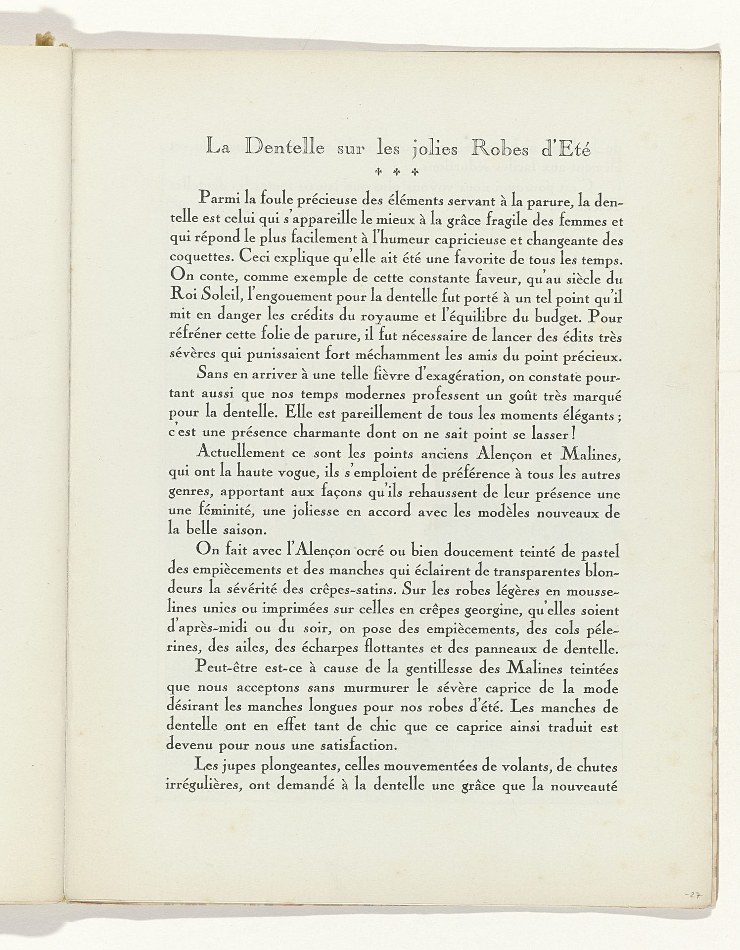 Art - Goût - Beauté, Feuillets de l' élégance féminine, Mai 1929, No. 105, 9e Année, p. 28 by Anonymous