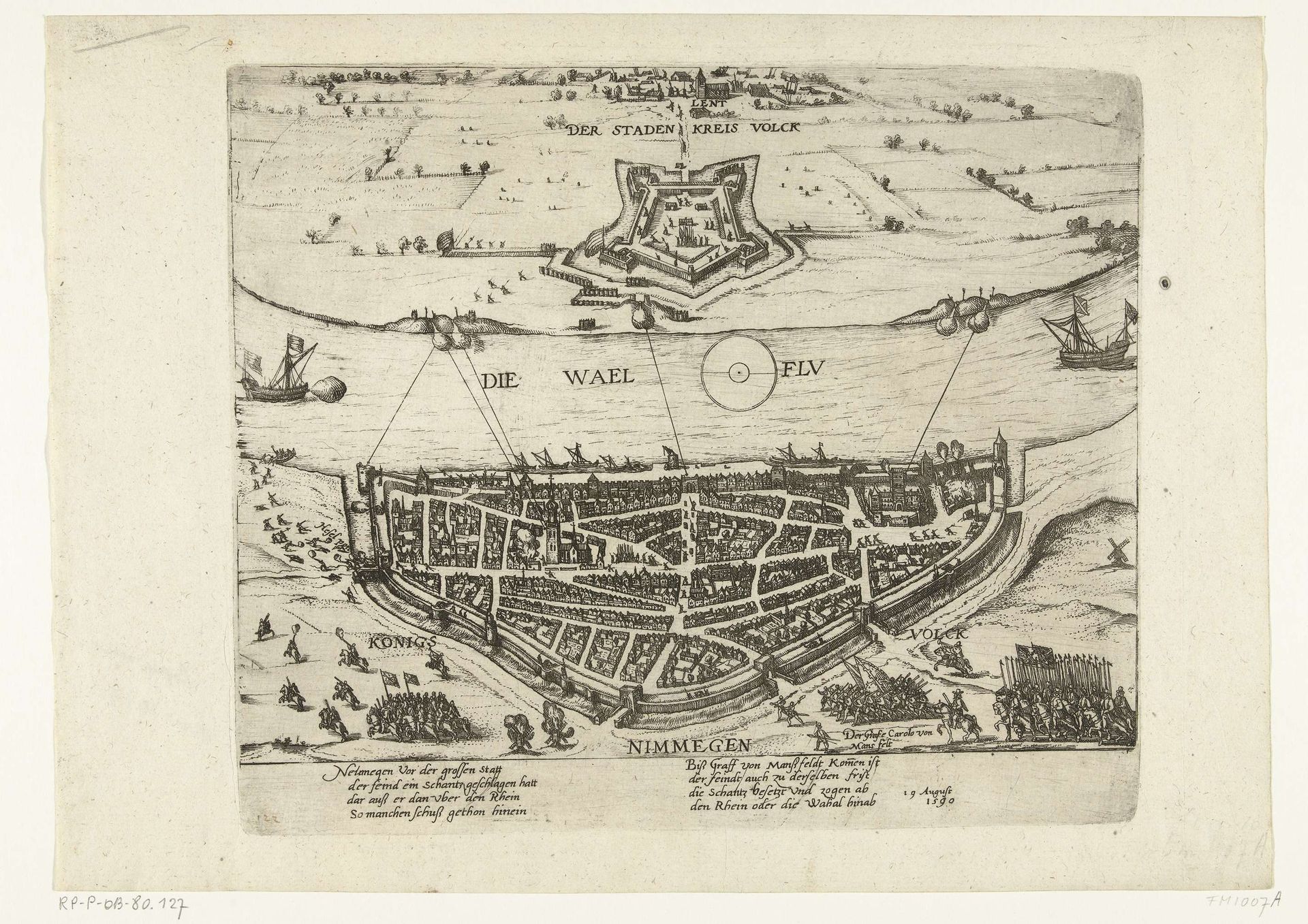 Beleg van Nijmegen, 1591 by Frans Hogenberg