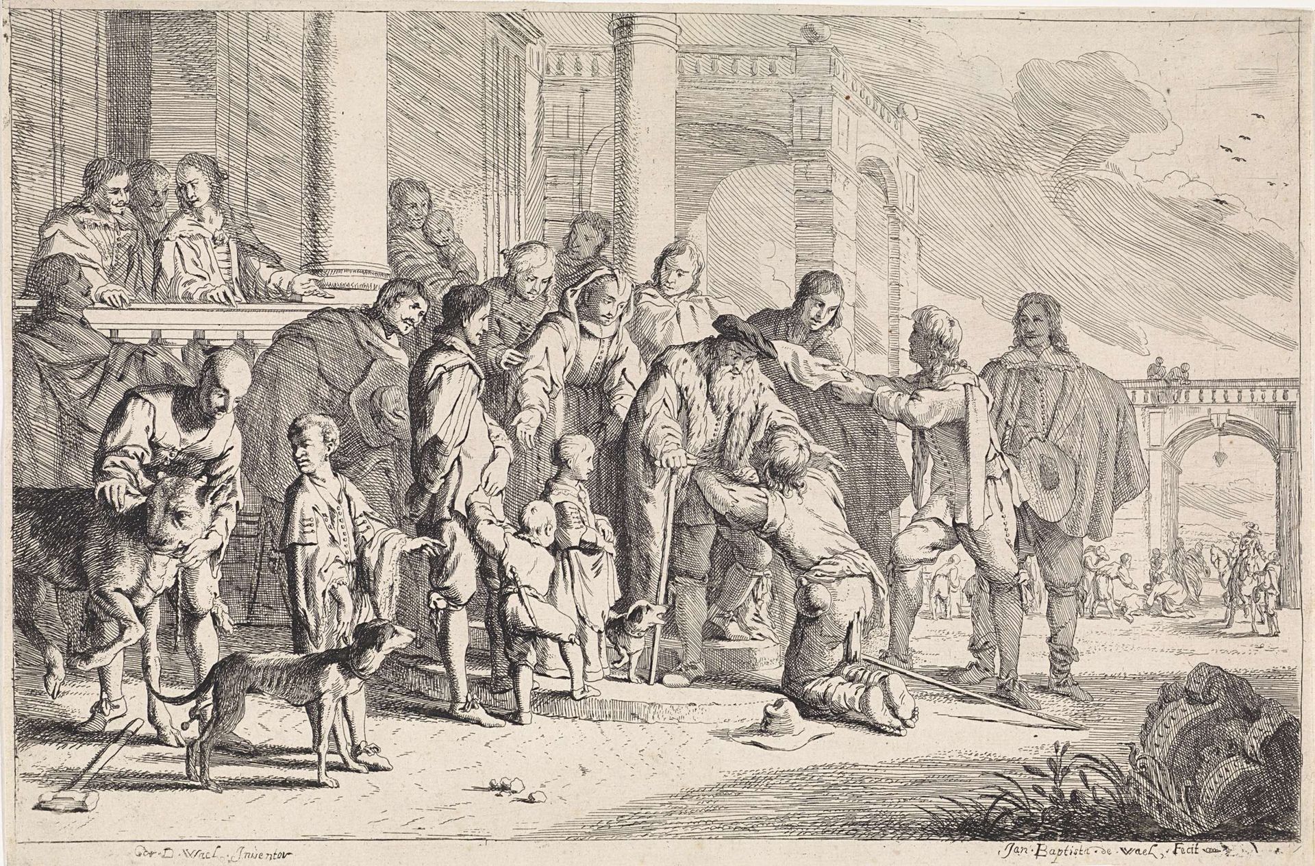 Thuiskomst van de verloren zoon by Jan Baptist de Wael