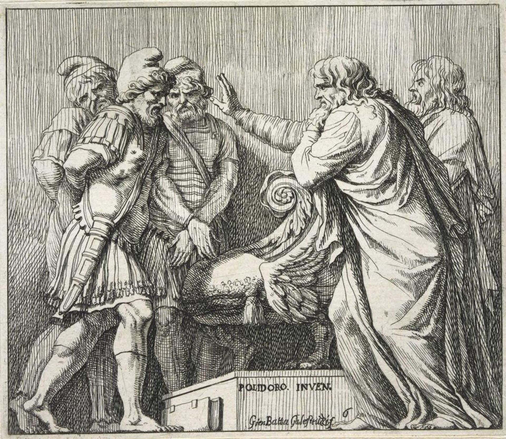 Two Senators Speaking to the Vanquished Kings by Giovanni Battista Galestruzzi