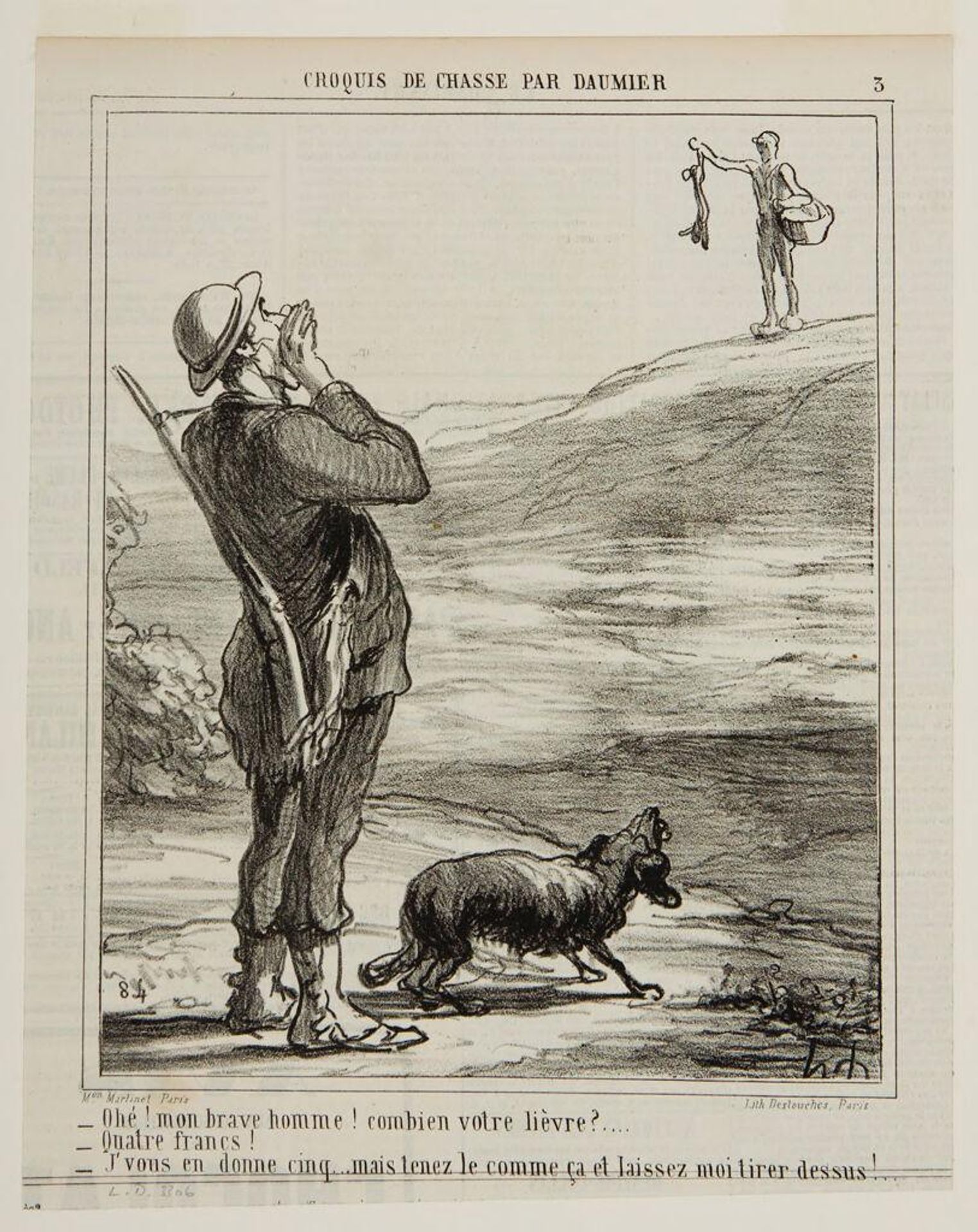 "Hallo there! good man, how much is your rabbit?" by Honoré Daumier