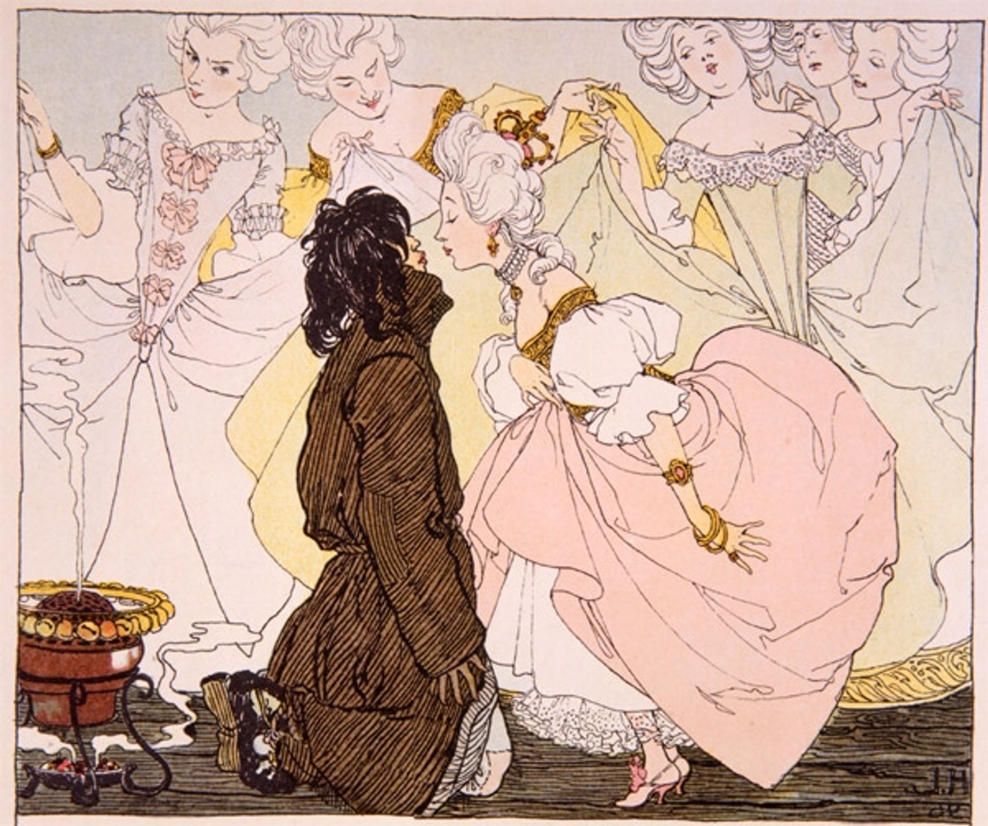Die Prinzessin Und Der Schweinehirt by Heinrich Lefler