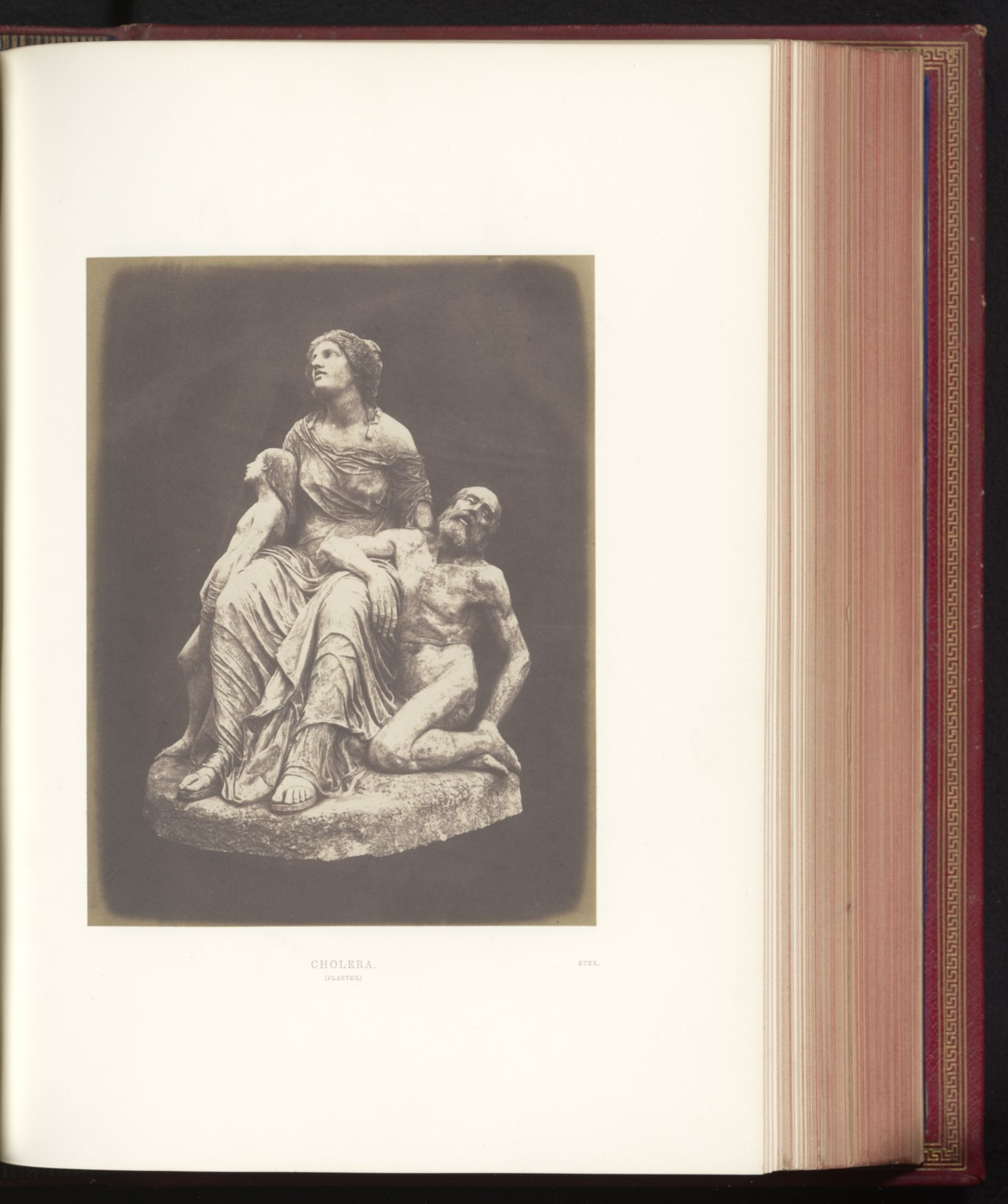 Sculptuur van cholera slachtoffers door Antoine Étex, tentoongesteld op de Great Exhibition of the Works of Industry of All Nations van 1851 in Londen by Anonymous