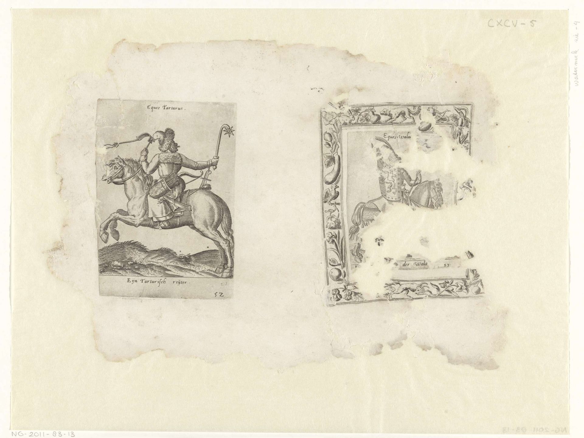 Tartaarse en Walachijnse ruiter by Abraham de Bruyn