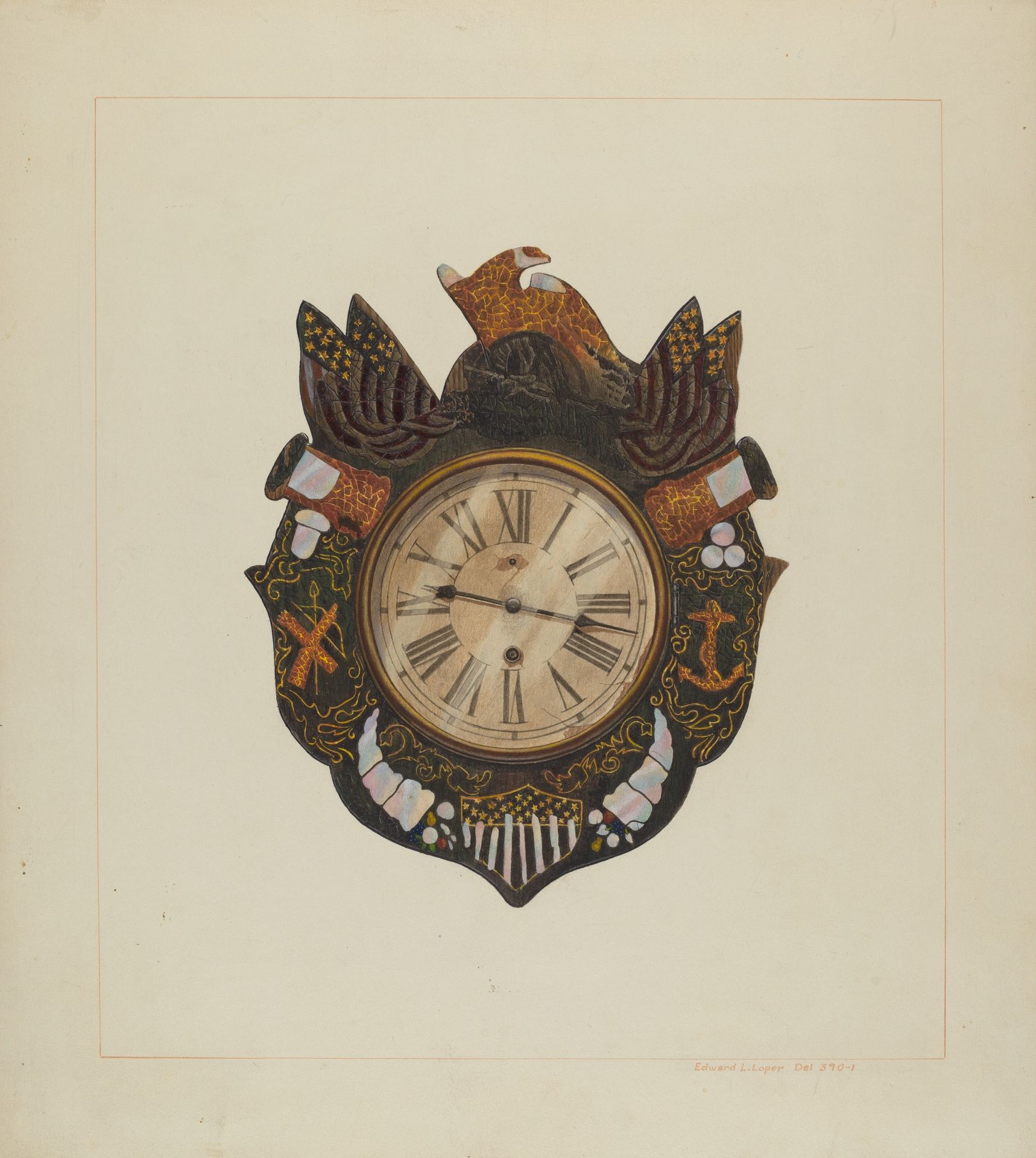 Eight Day Marine Clock by Edward L. Loper