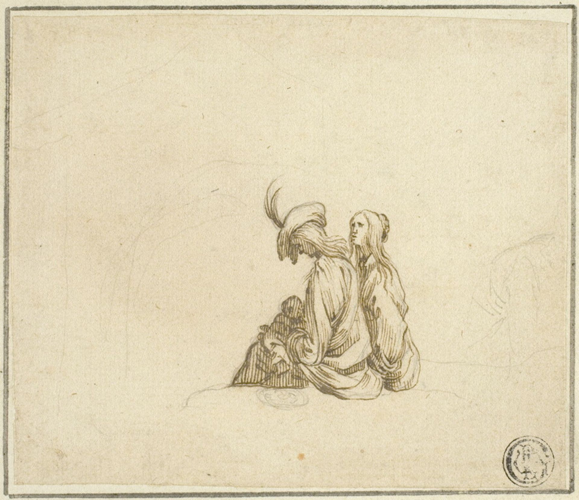 Two Gypsy Women with Child by Stefano della Bella