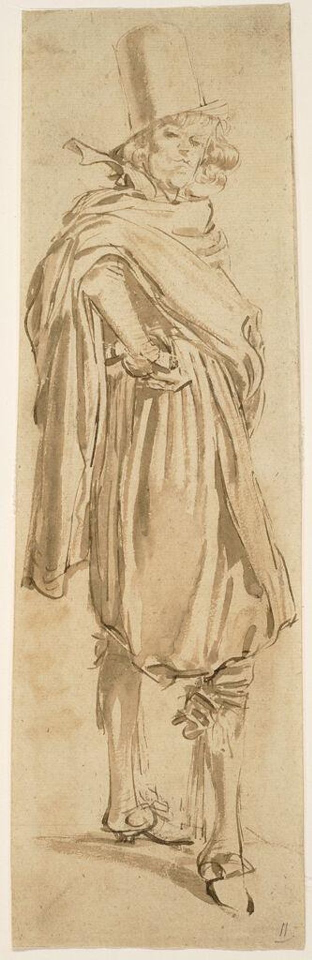 A Standing Man, Hand on Hip by Willem Pietersz. Buytewech
