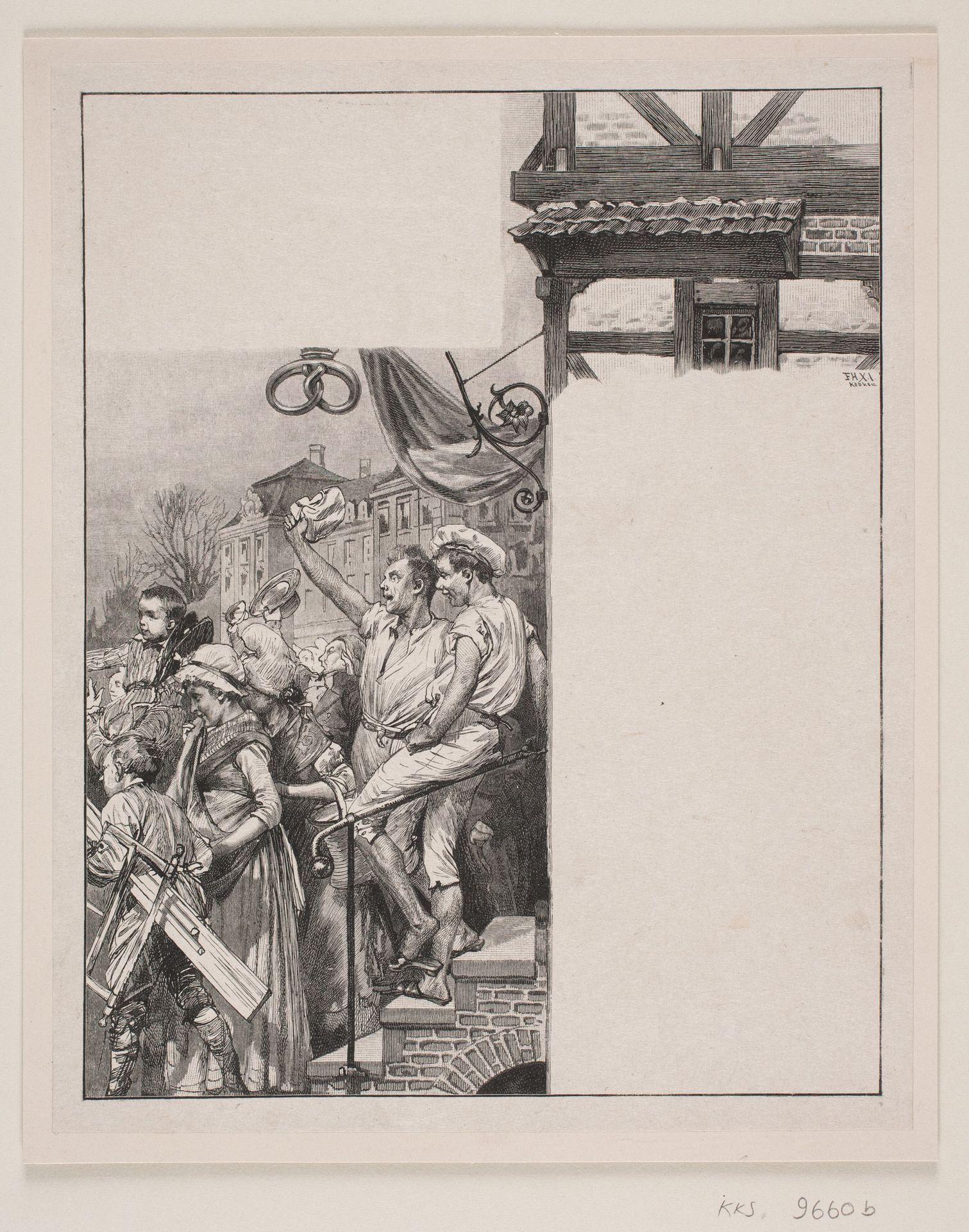 Illustration til H.C. Andersen: "Kejserens nye klæder" by Ludvig Købke