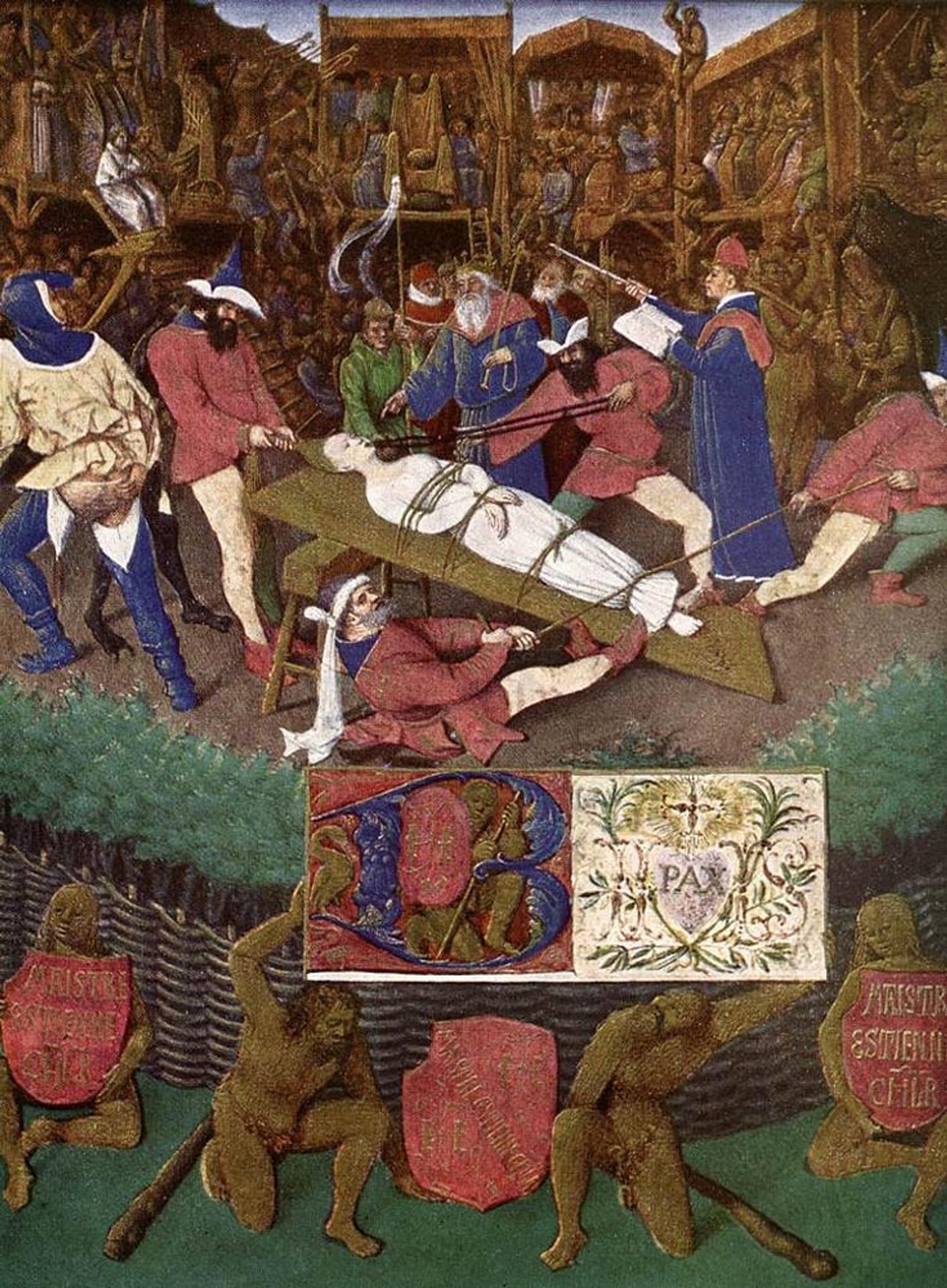 Martyrdom of St. Apollonia by Jean Fouquet
