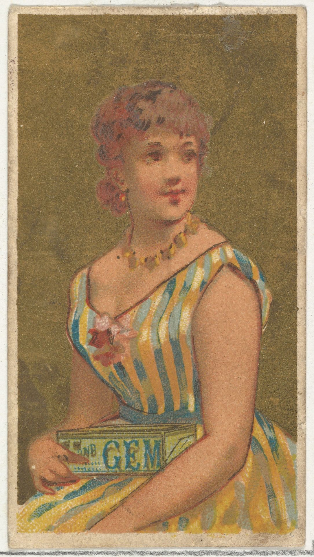 From the Girls and Children series (N65) promoting Richmond Gem Cigarettes for Allen & Ginter brand tobacco products by Allen & Ginter