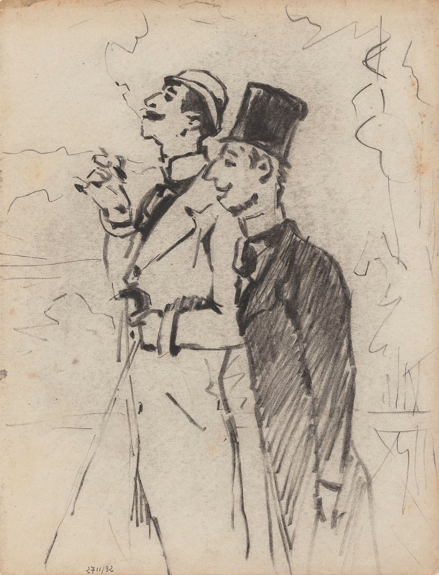 Two Gentlemen by James Ensor